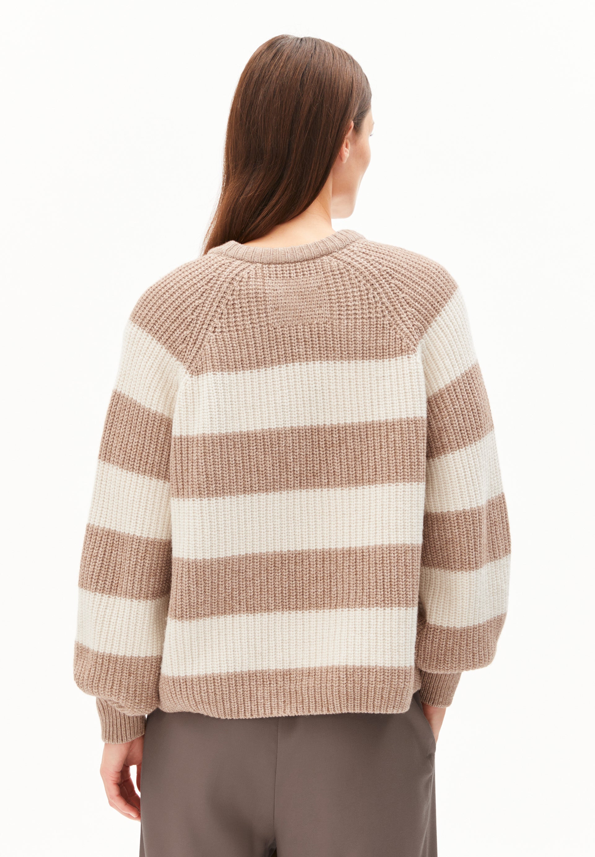Armedangels Grobstrickpullover KAAGI STRIPES aus Bio-Woll Mix