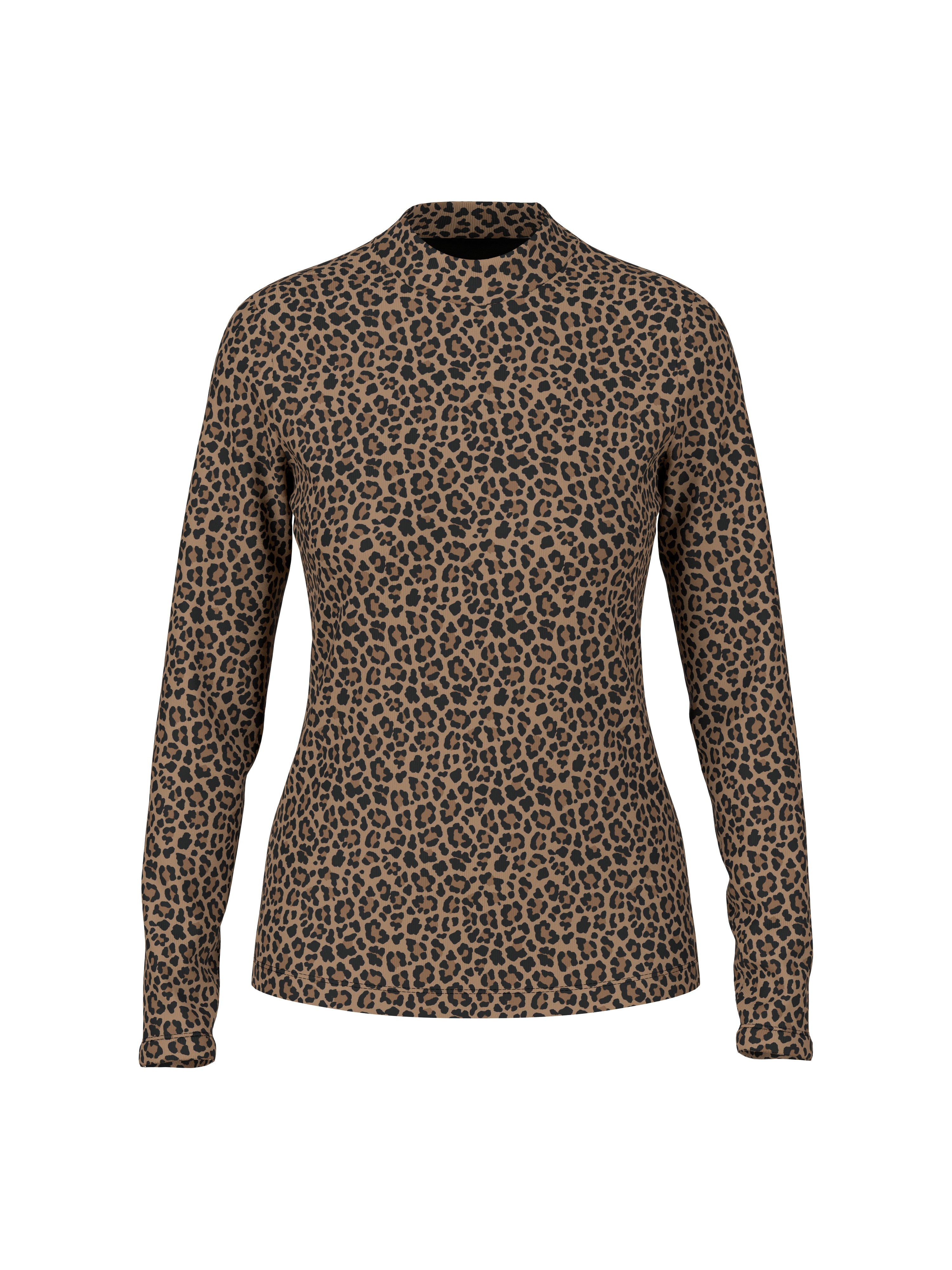 Marc Cain Tailliertes Langarmshirt – Leo-Print
