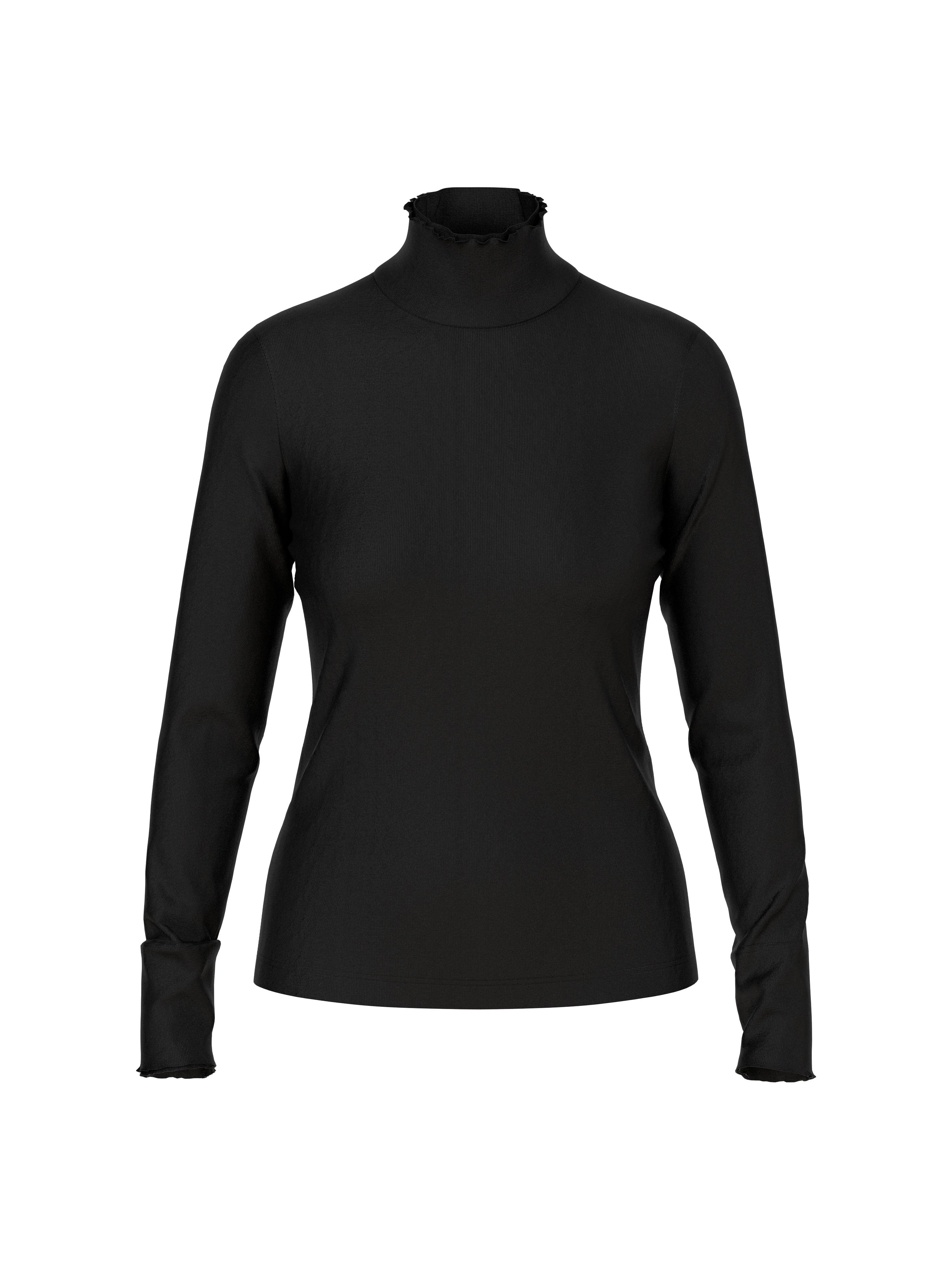 Marc Cain Unifarbenes Langarmshirt mit Rollkragen