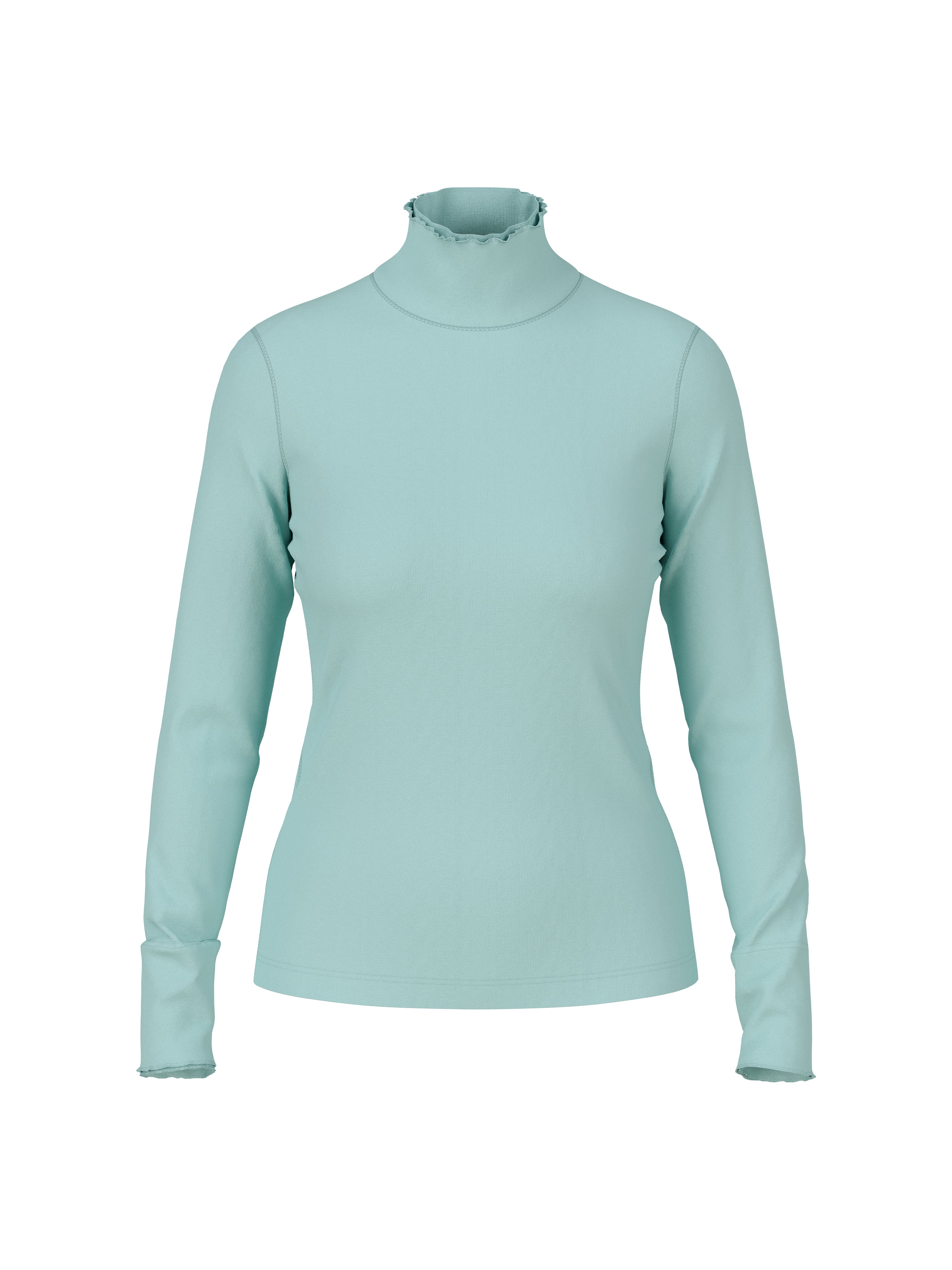 Marc Cain Unifarbenes Langarmshirt mit Rollkragen