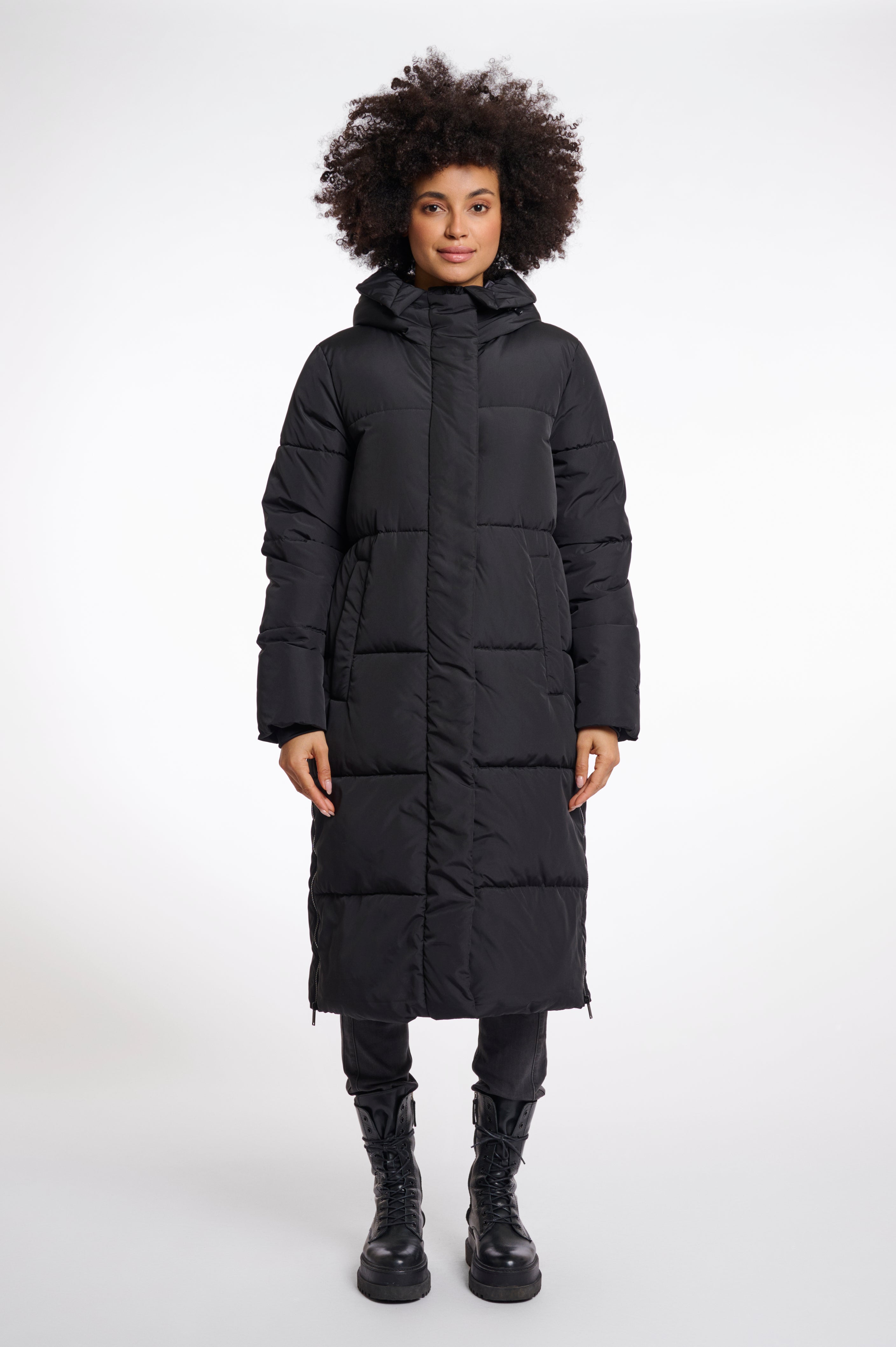 RINO&PELLE Mantel mit Kapuze Tessa