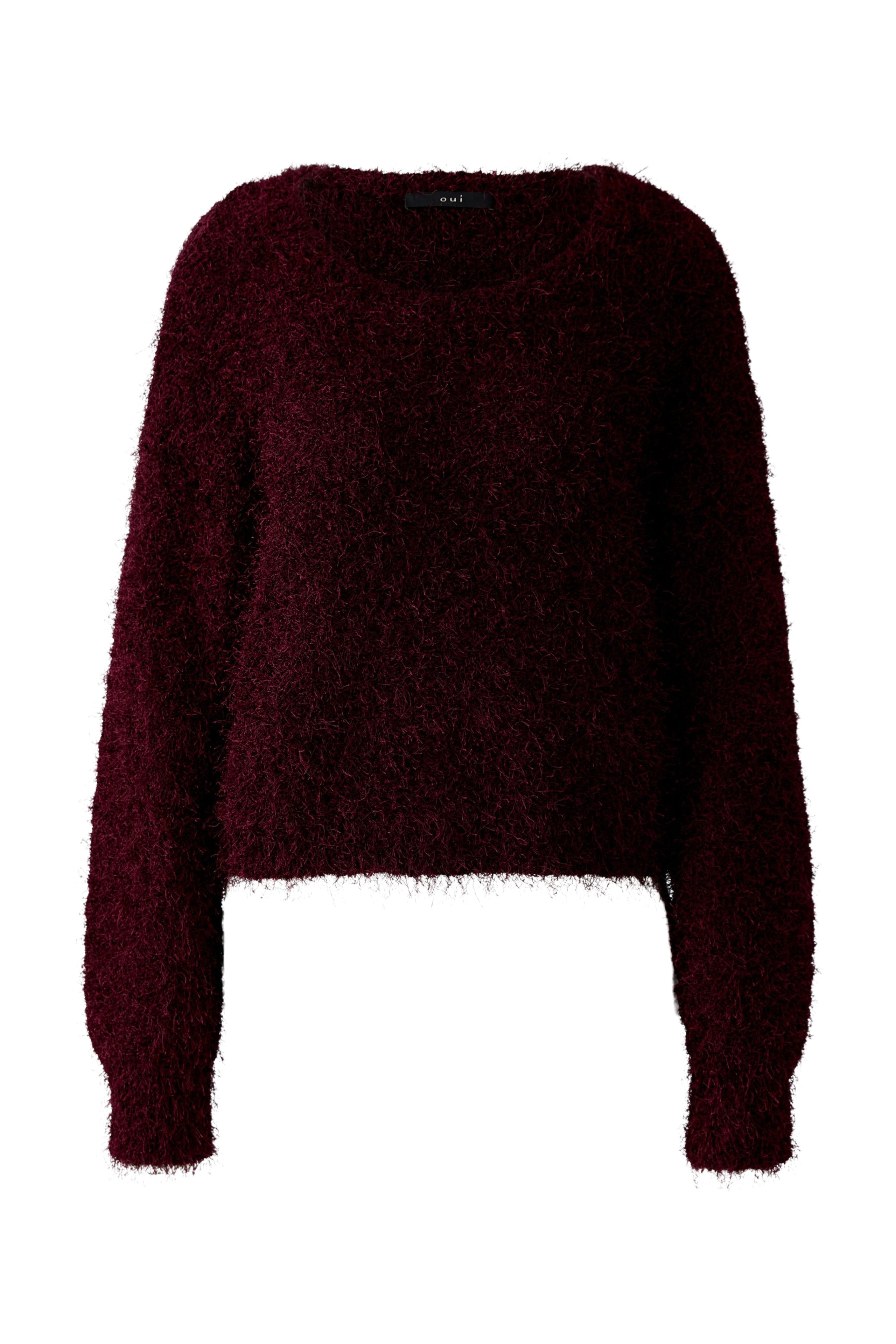 OUI Verkürzter Pullover aus Fransengarn