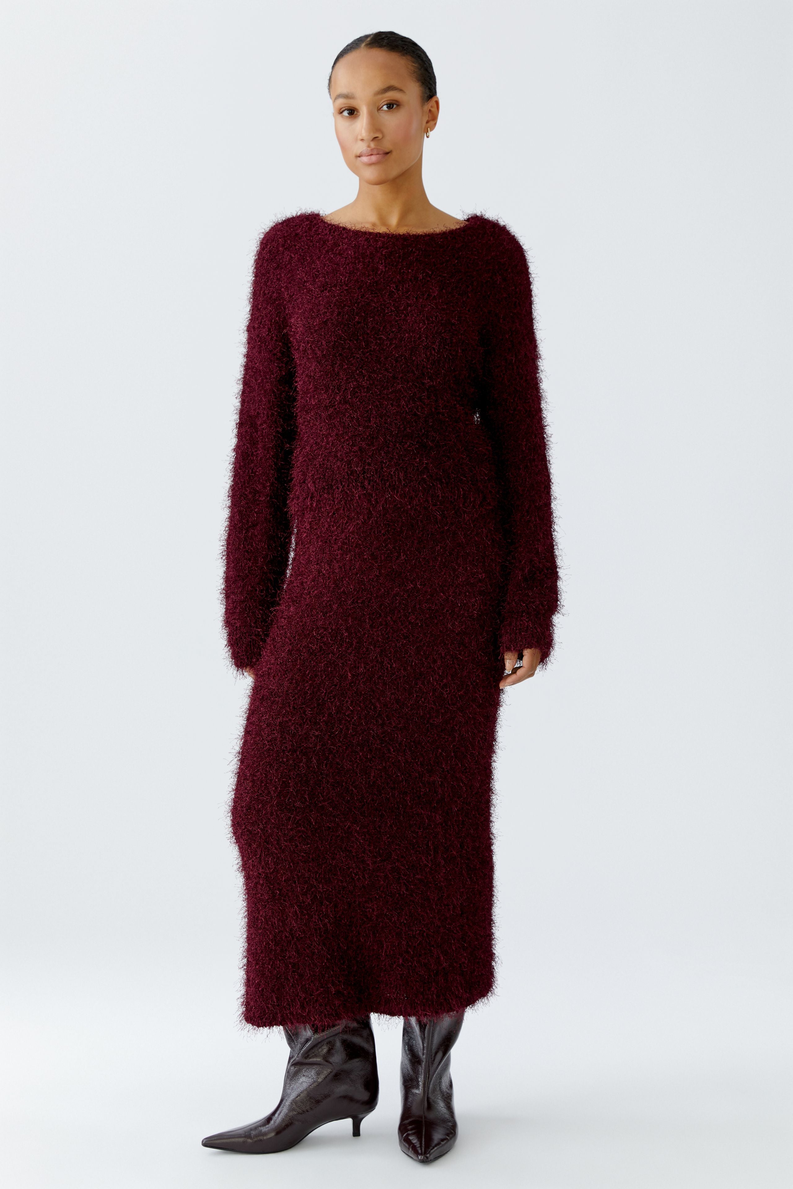 OUI Verkürzter Pullover aus Fransengarn