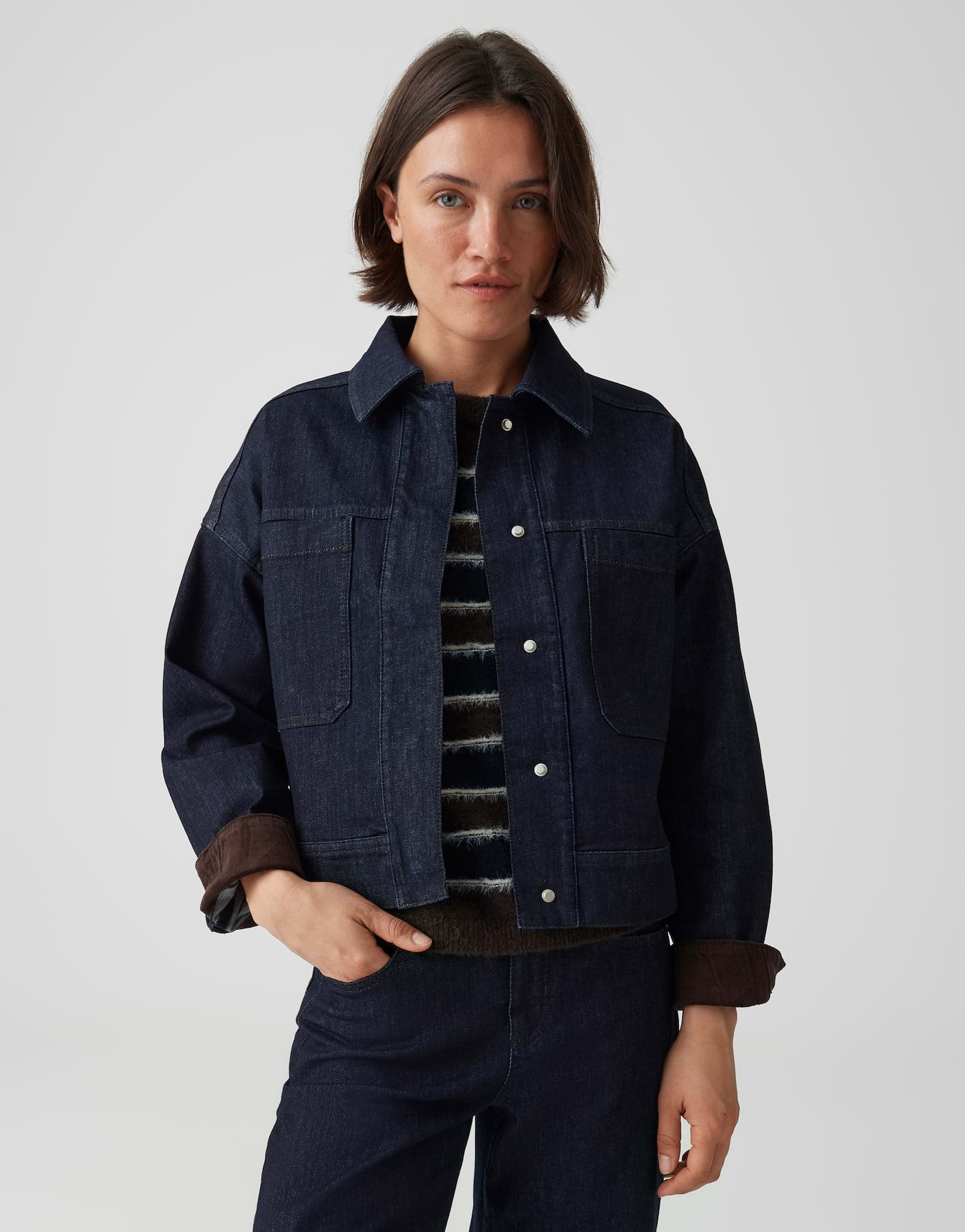 OPUS Barn Jacke aus Denim Regular Fit Hollins