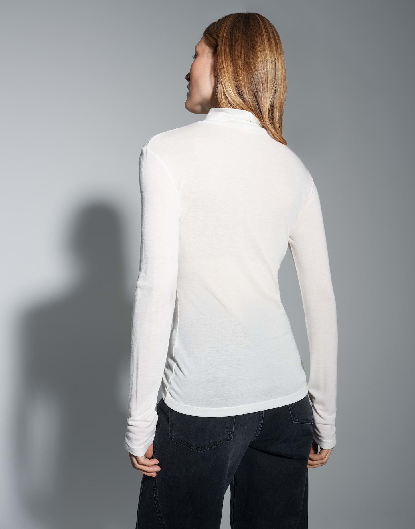 OPUS Slim Longsleeve aus Tencel Wolle Mix Somy