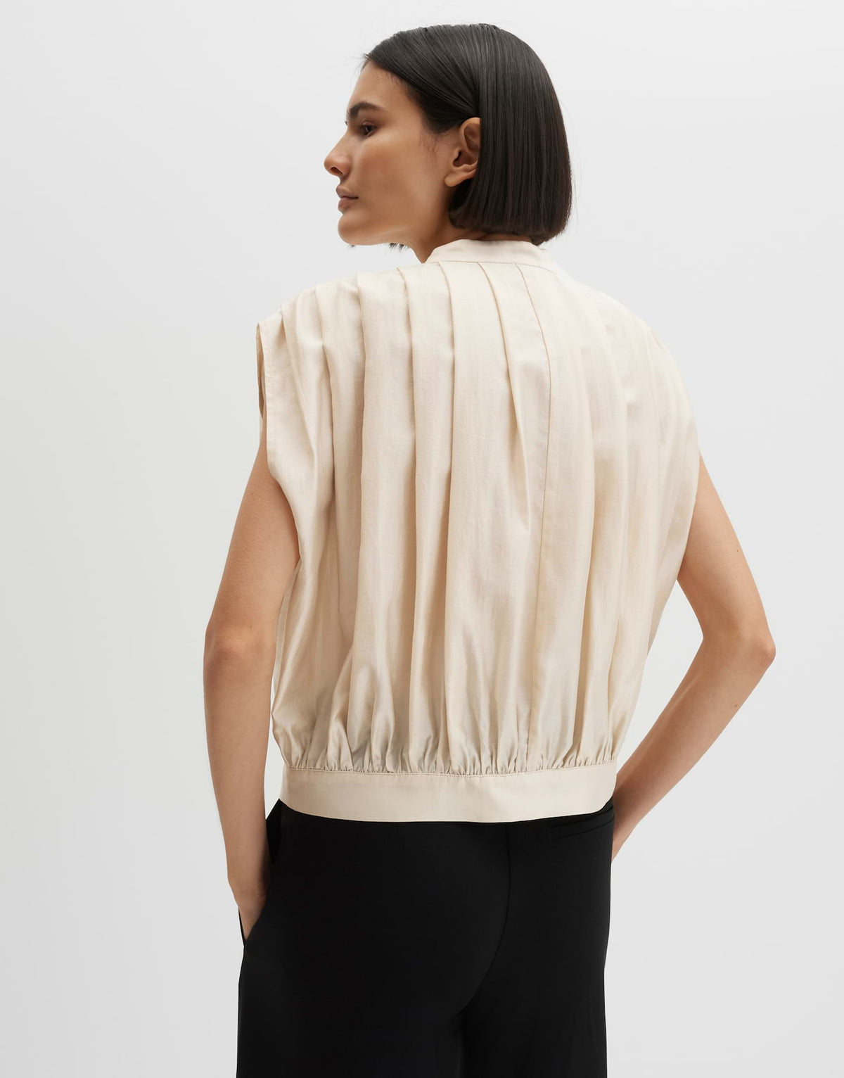 someday Kunstvoll drapiertes Satinbluse Regular Fit Ziola