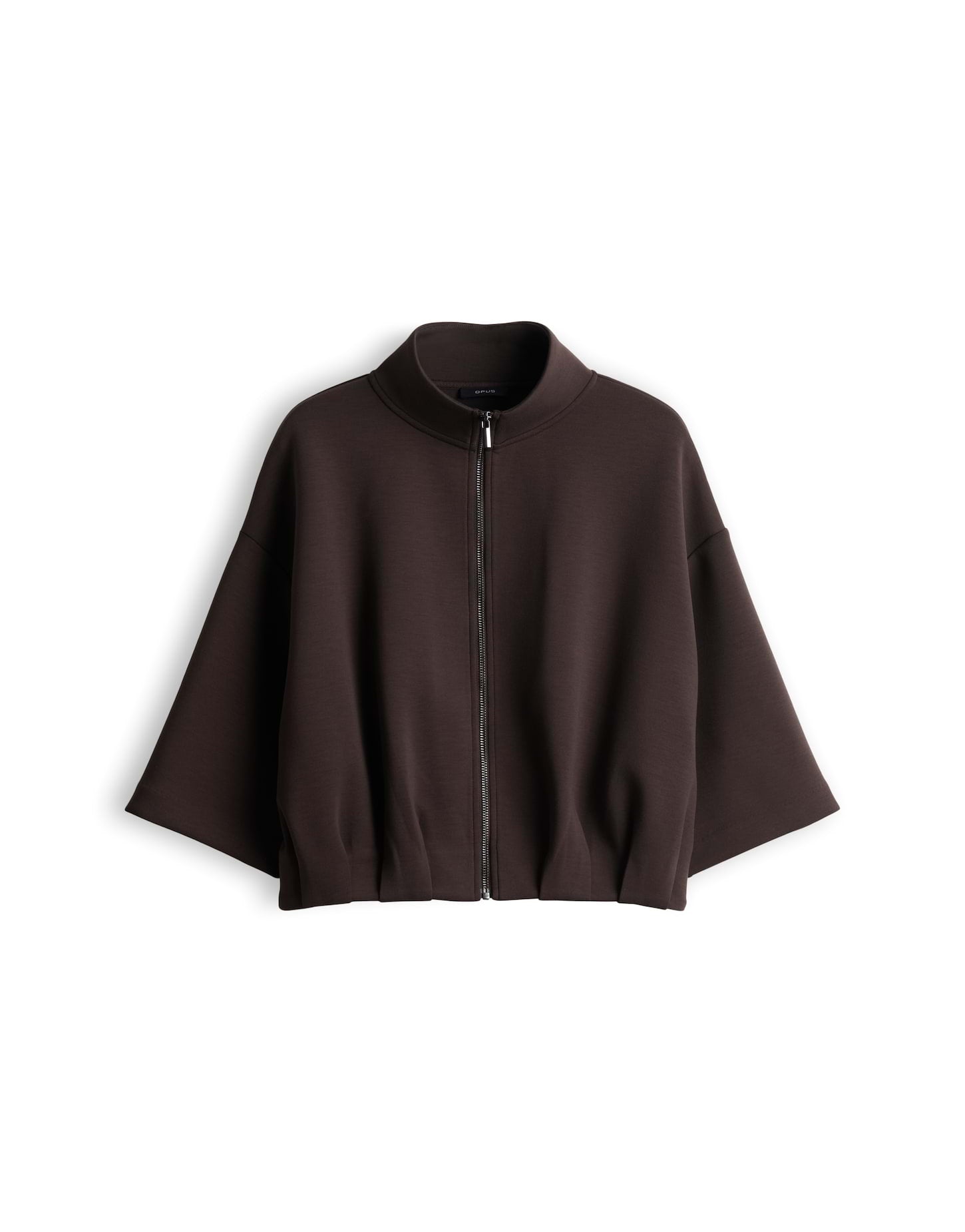 OPUS Skulpturale Sweatjacke aus Scuba Sweat Loose Fit Galtos