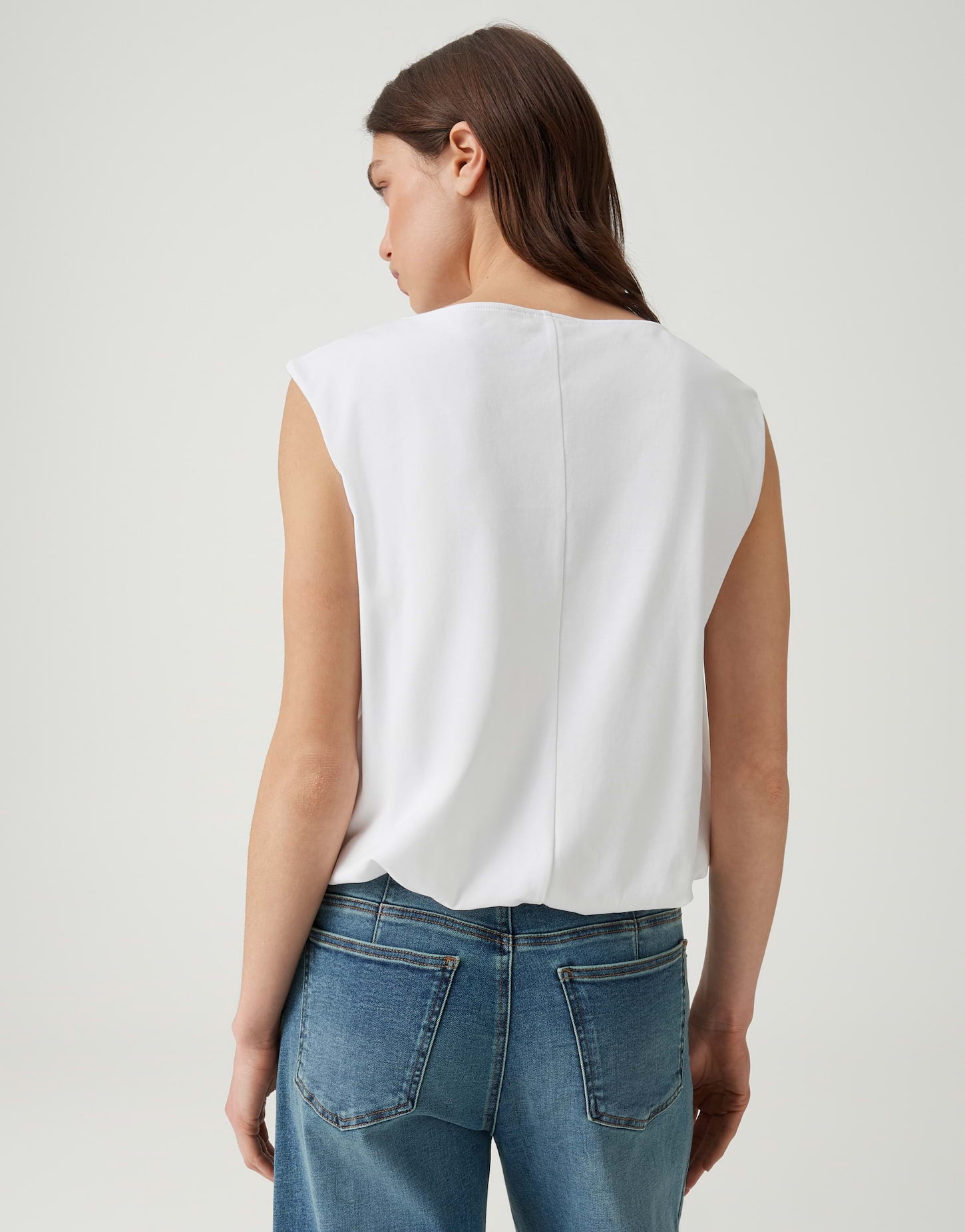 OPUS Jerseytop mit Ballonsaum Regular Fit Selisa
