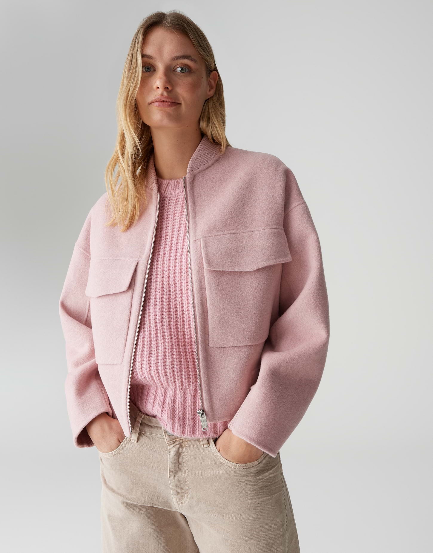 OPUS Regular Blousonjacke im Wollmix Hiso