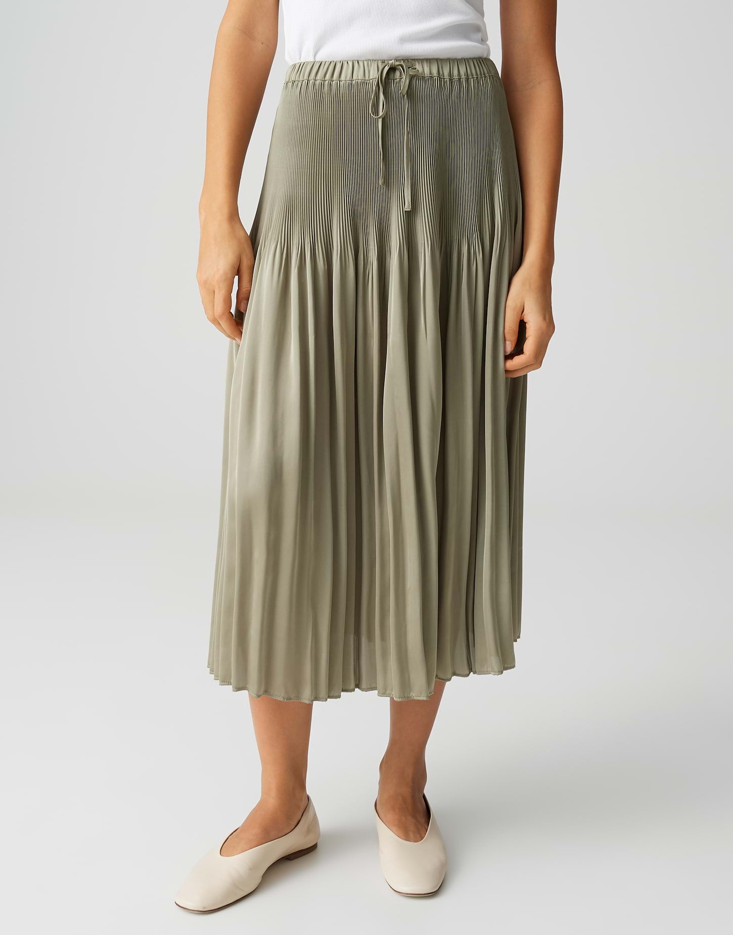 OPUS Plisseerock in Midilänge Ribane French
