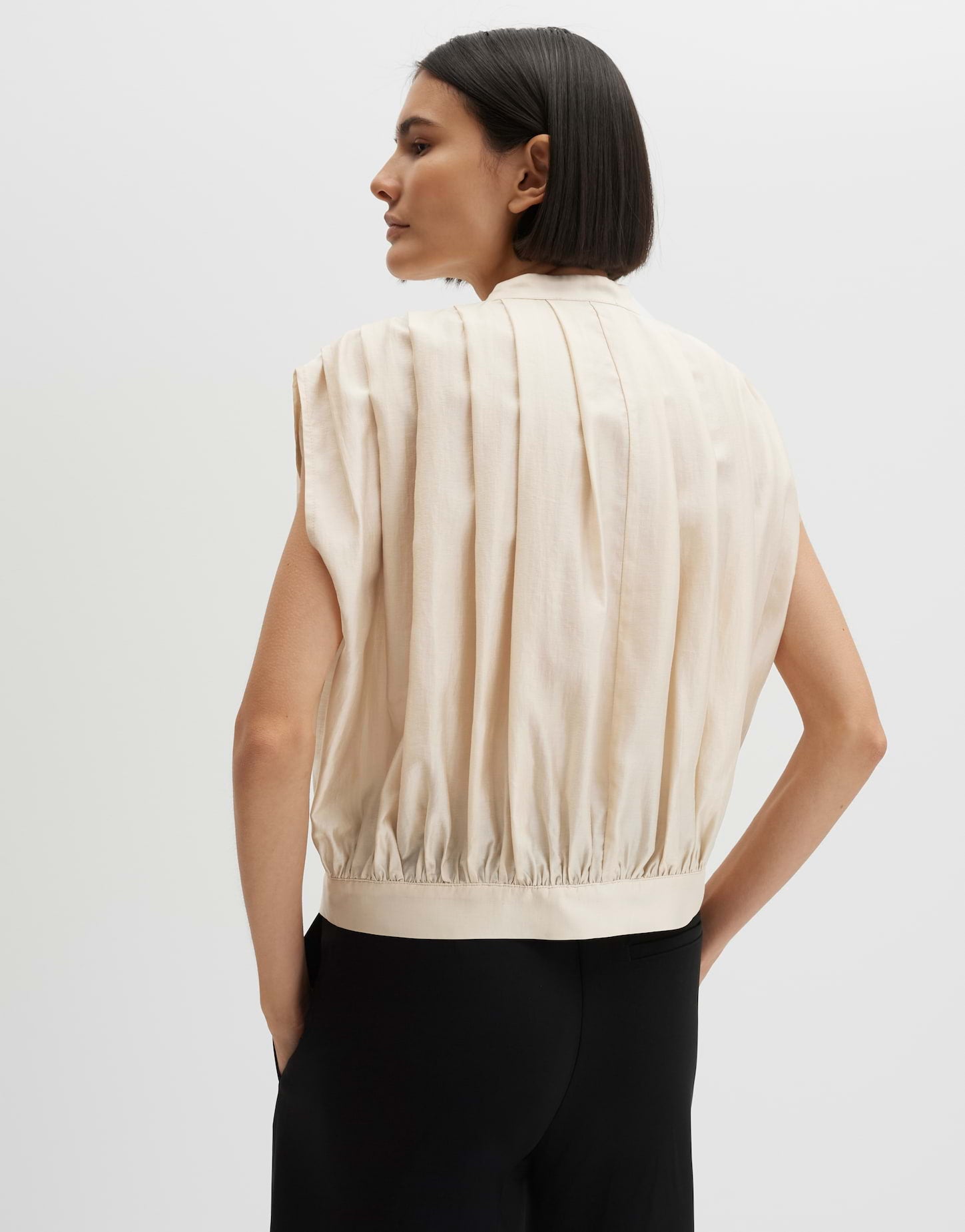 someday Kunstvoll drapiertes Satinbluse Regular Fit Ziola