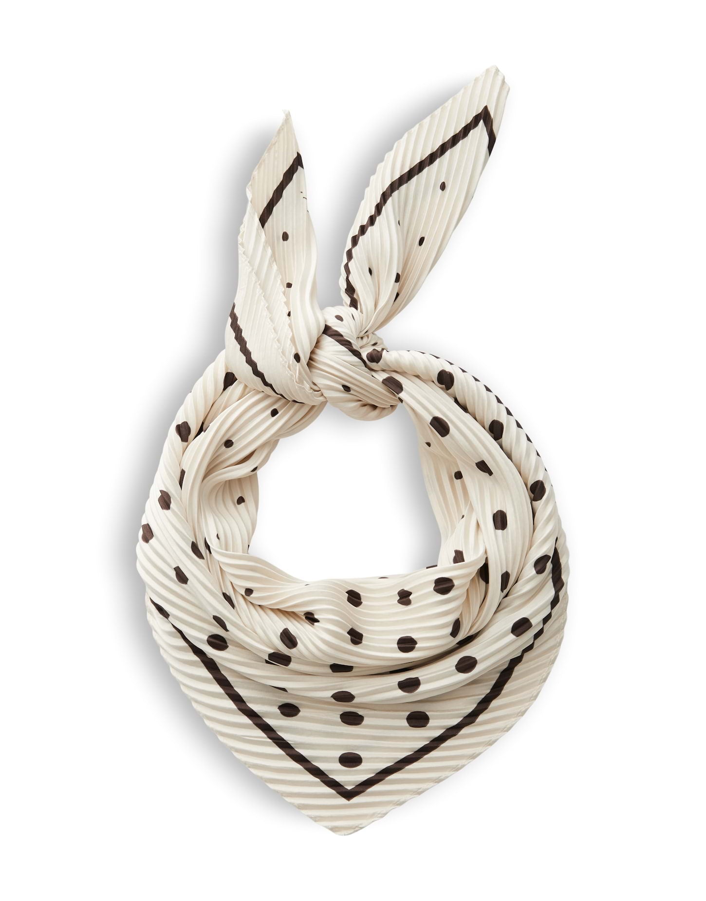 OPUS Plissiertes Satintuch mit Polka Dot Print Arienna