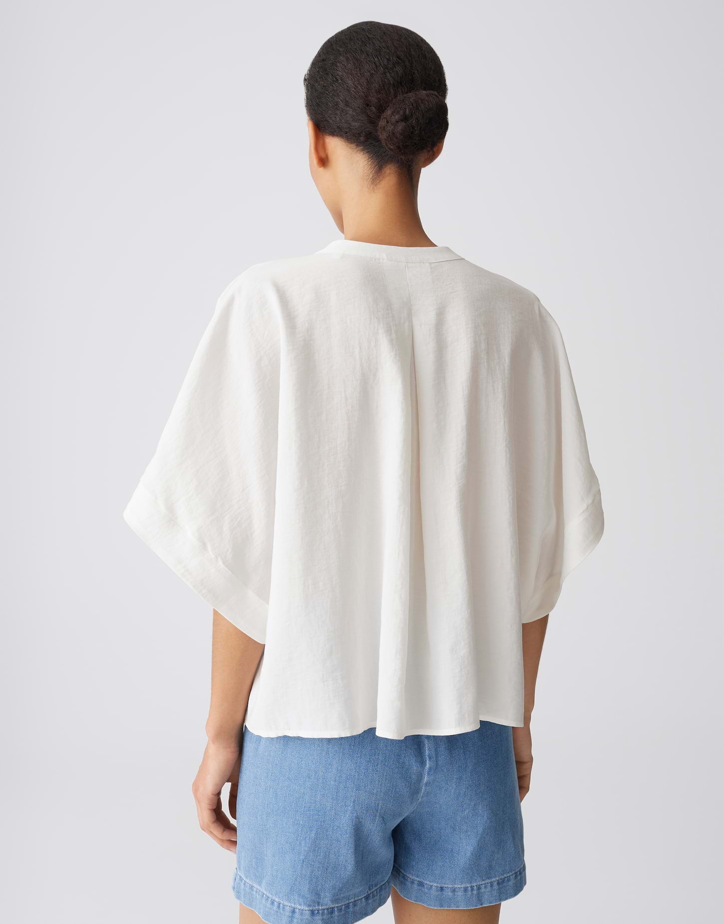 OPUS Oversized geschnittene Cape Bluse Fenella