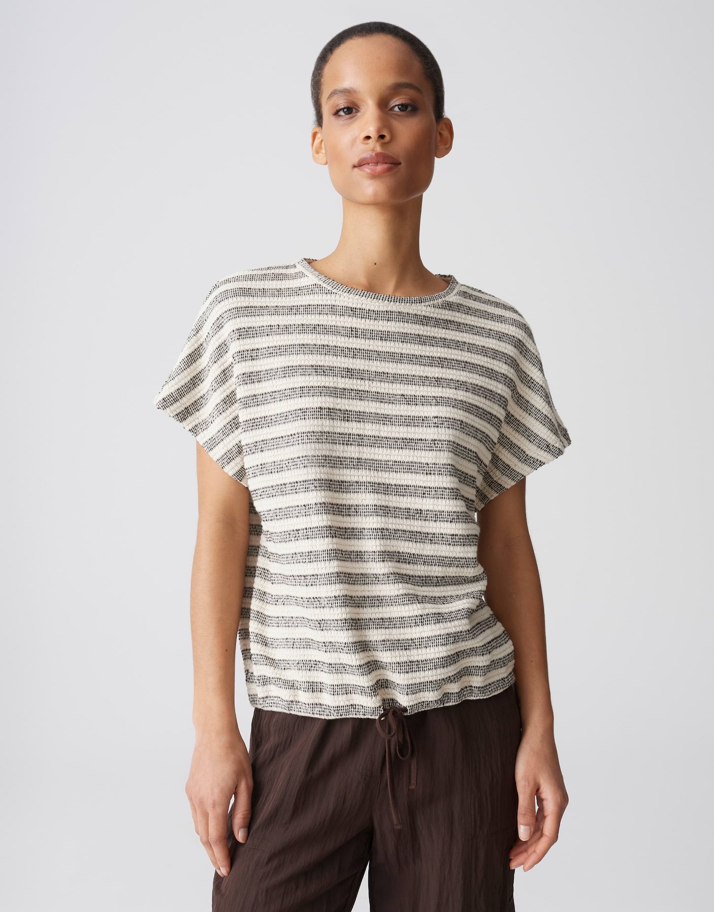OPUS Jerseyshirt in Strick Optik Regular Fit Sedopa