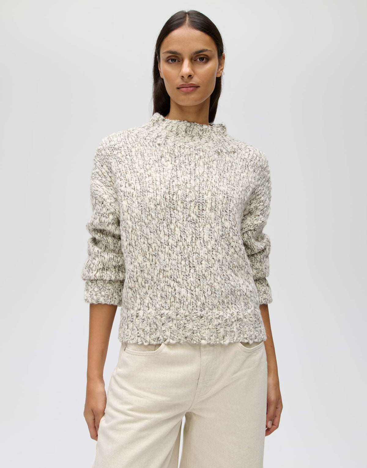 Strickpullover aus Mouliné Garn Regular Fit Pello