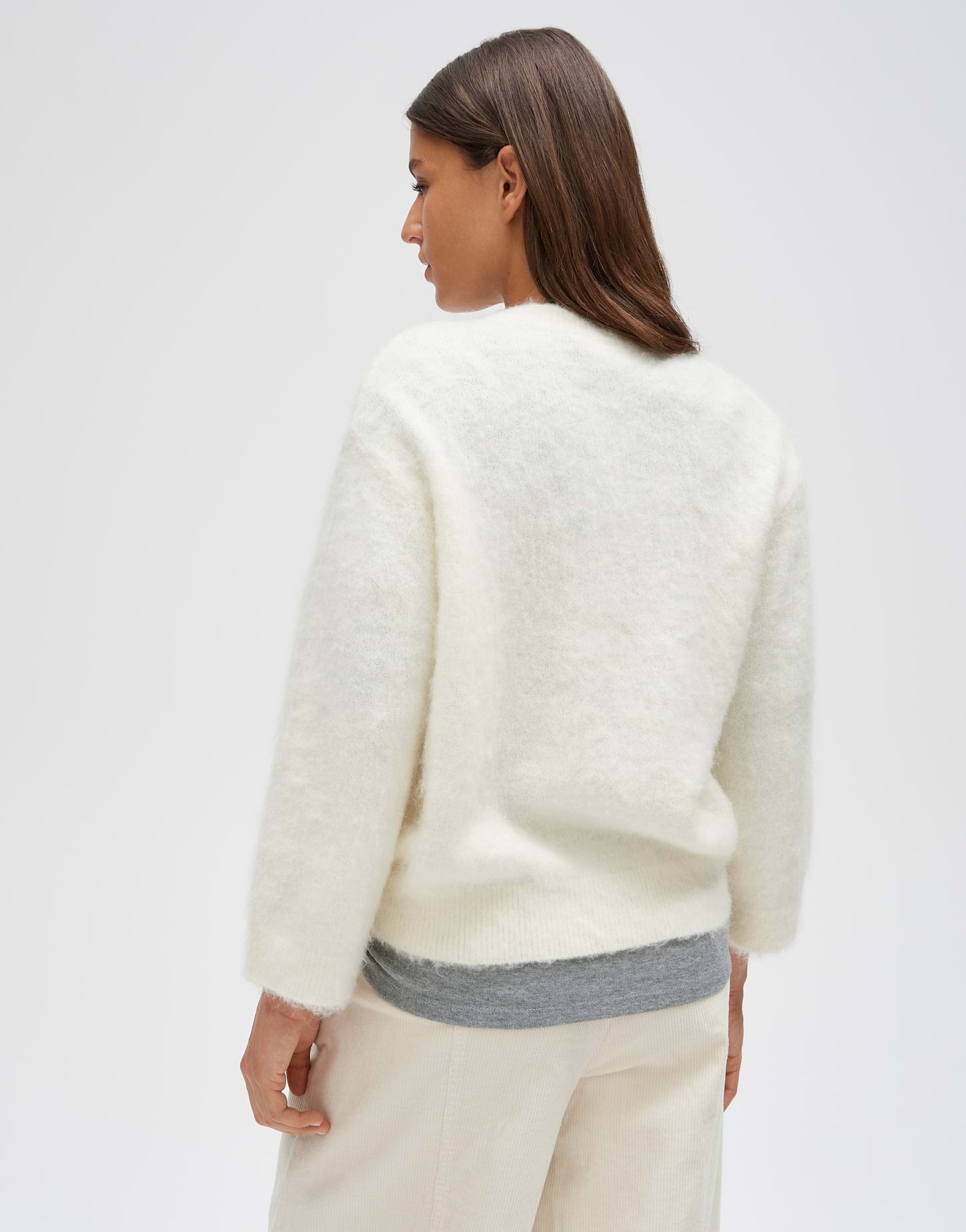 Cardigan aus flauschigem Effektgarn Slim Fit Disille