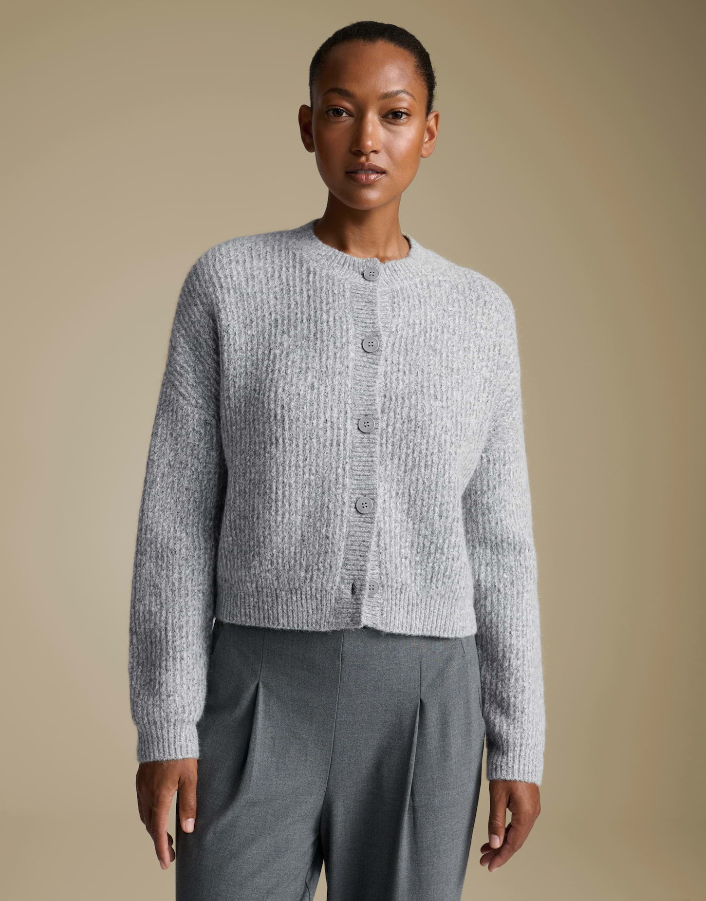 Strickjacke aus Wolle Mohair Regular Fit Timaya