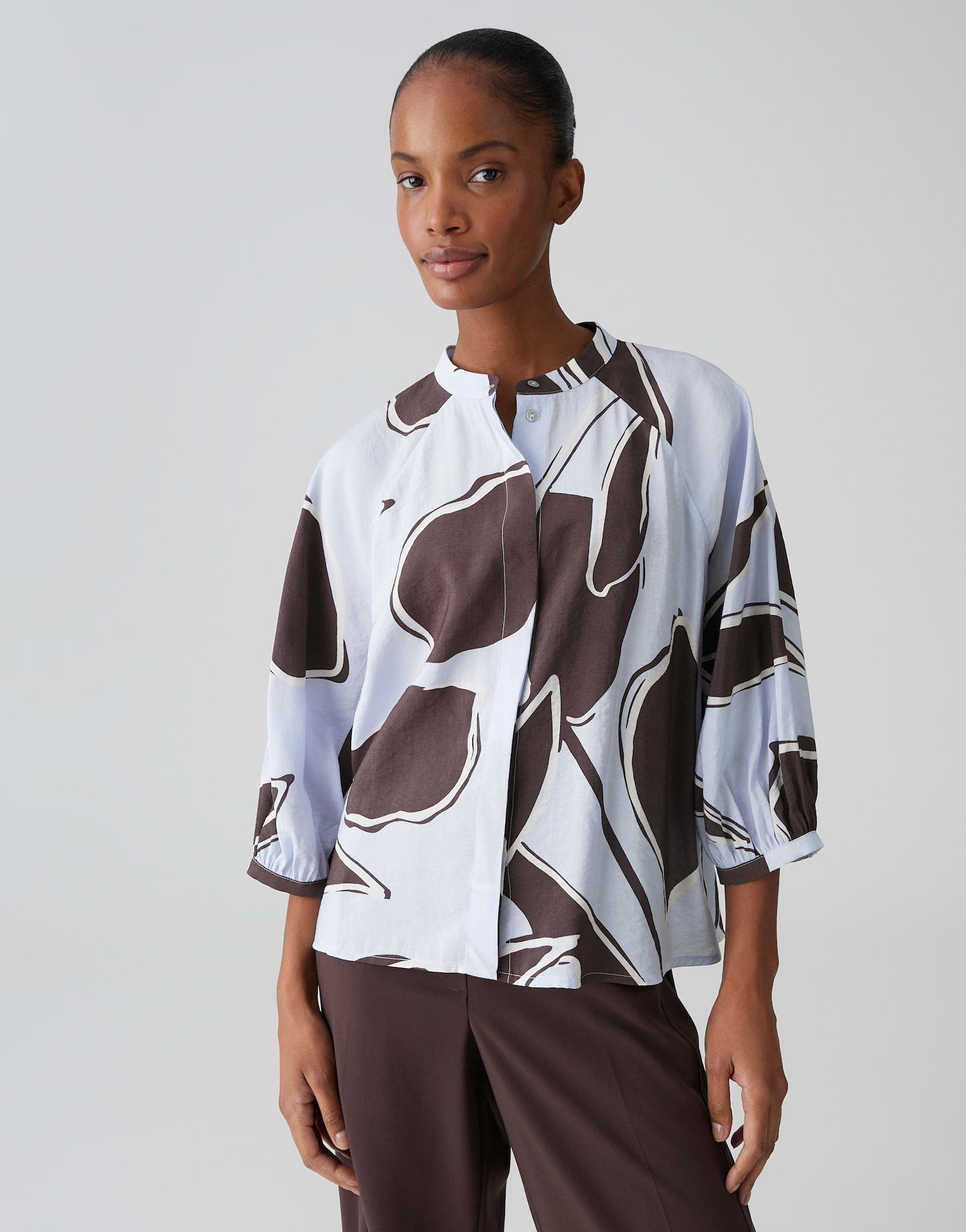 OPUS Feine Printbluse Loose Fit Faloom