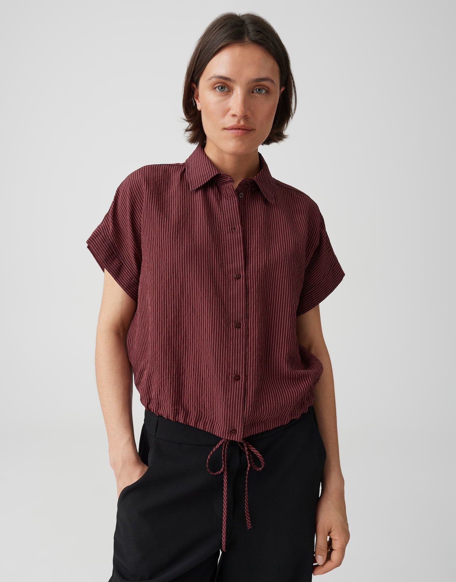 OPUS Feine Streifenbluse Regular Fit Flaneta