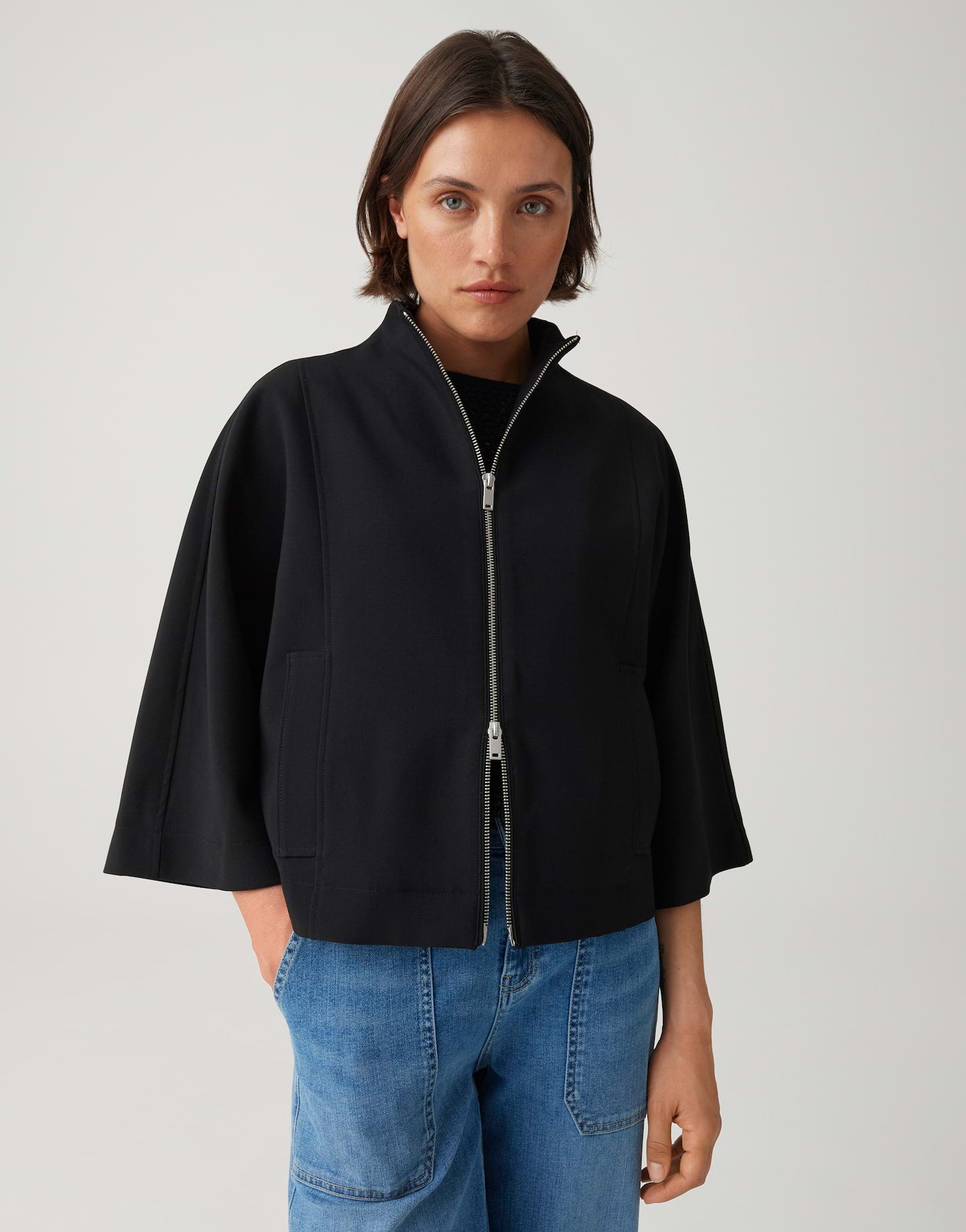 OPUS Kurzjacke im Cape Stil Loose Fit Jalusi