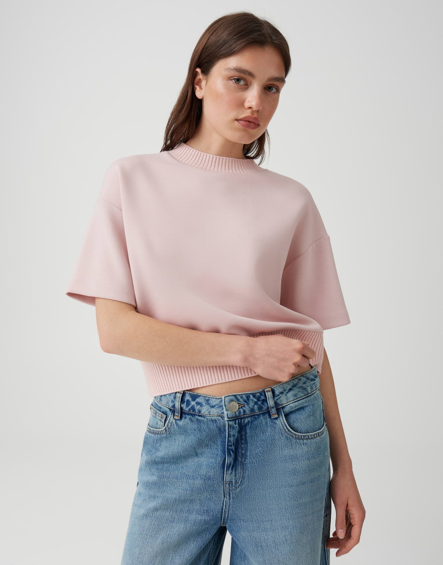 OPUS  Weiches Sweatshirt mit Strickbündchen Regular Fit Galita
