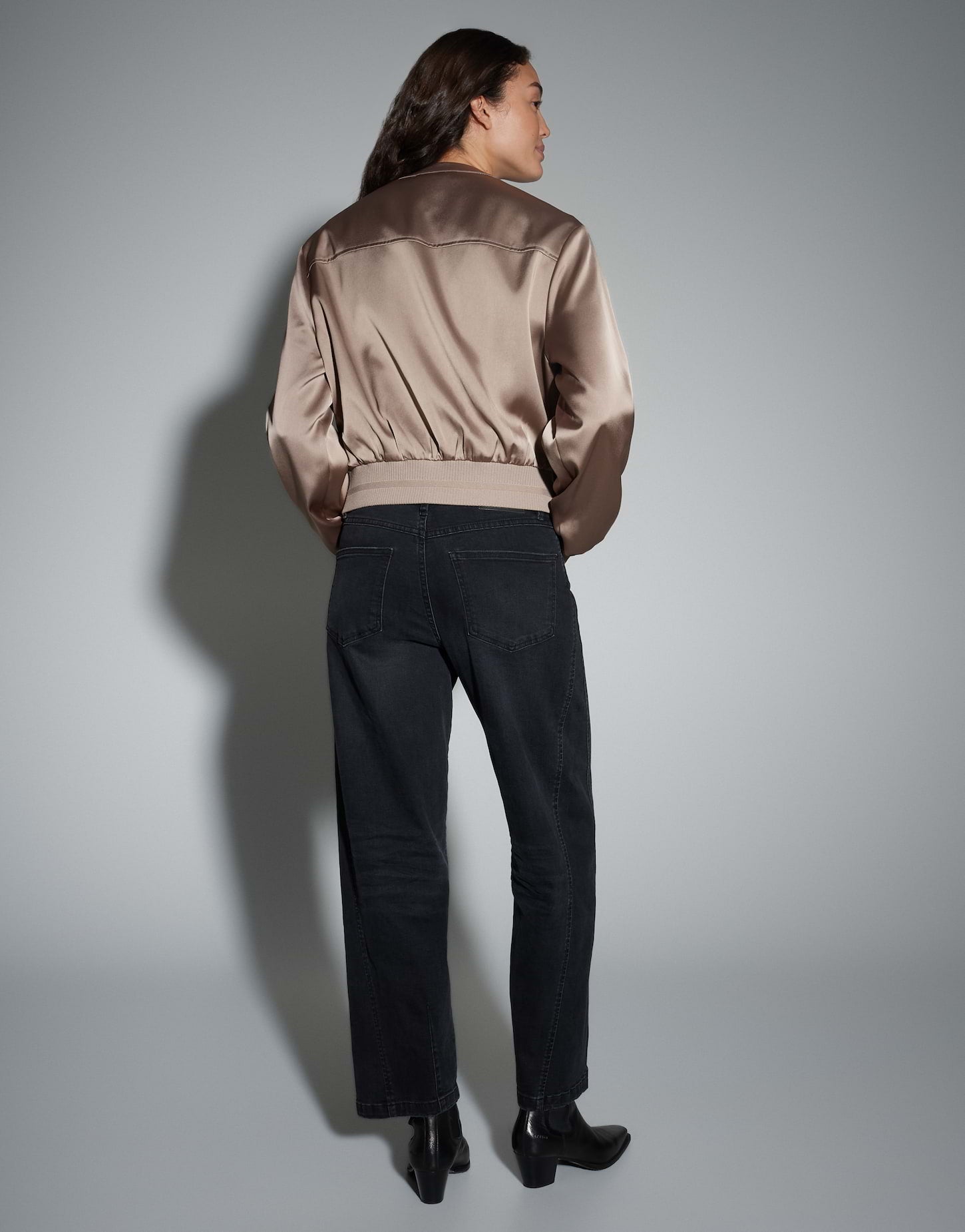 OPUS Regular Blousonjacke aus Satin Jupita