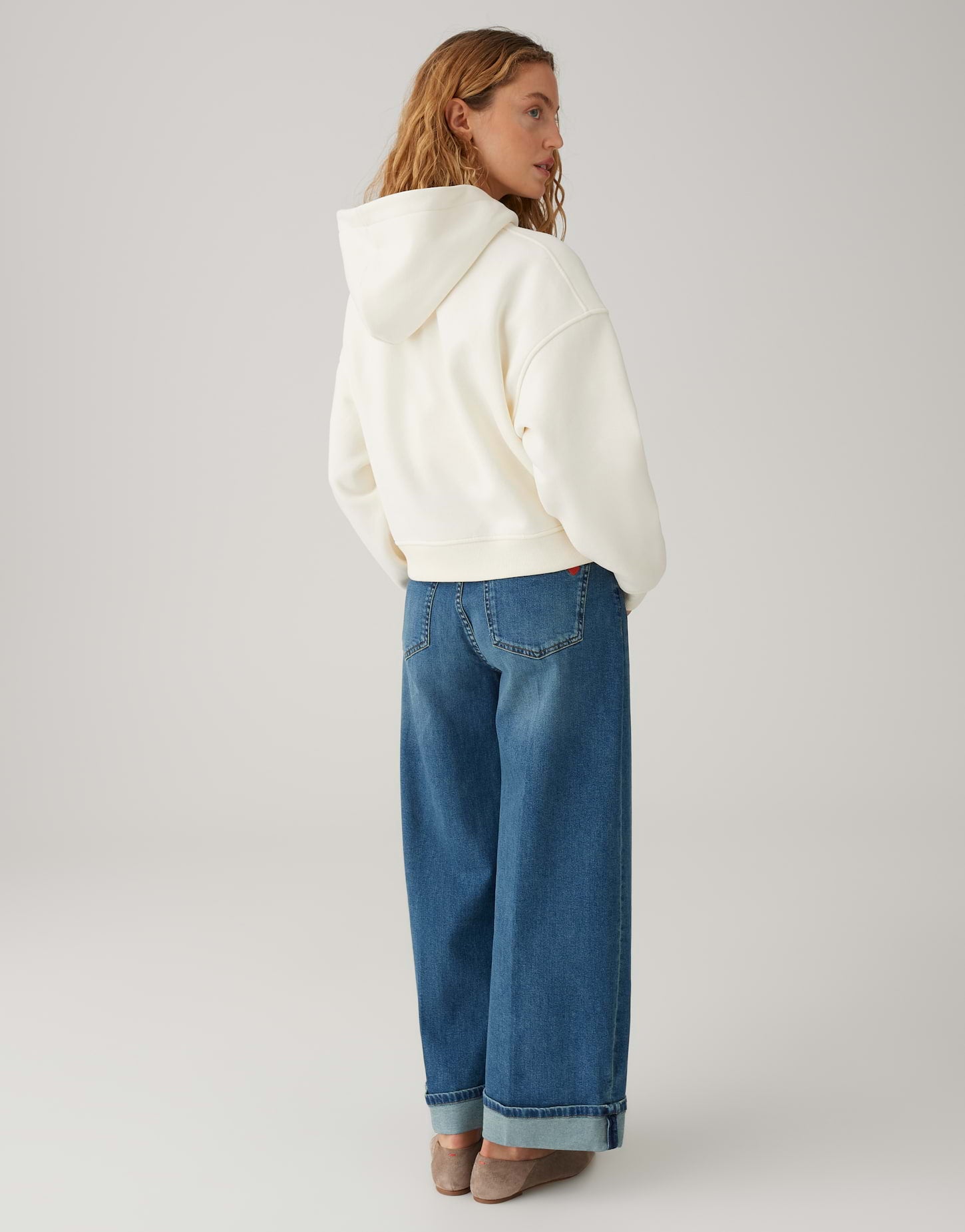 OPUS Weicher Kapuzenpullover mit Herz Regular Fit Galentine