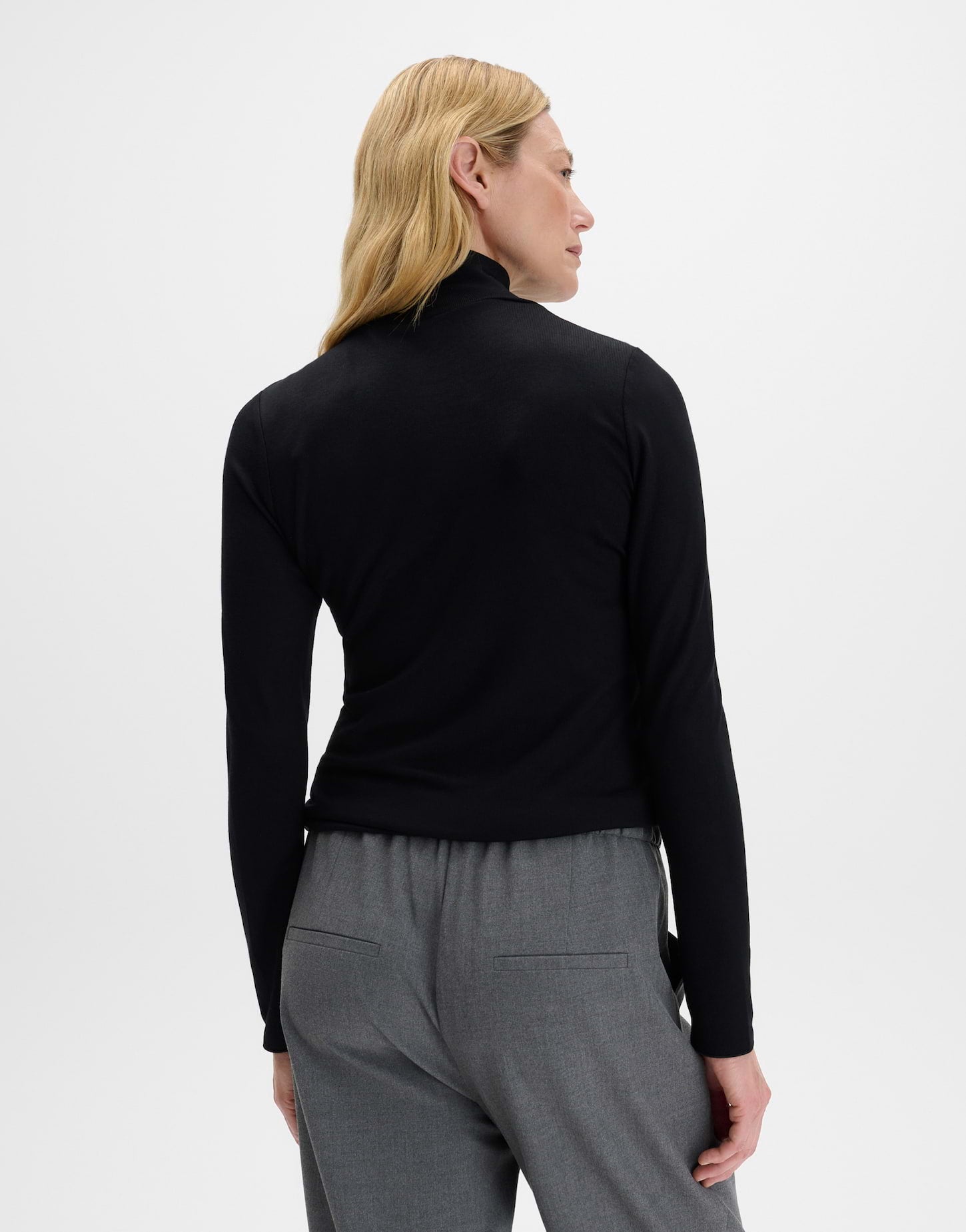 Slim Rollkragenshirt mit feiner Rippstruktur Kirosie soft