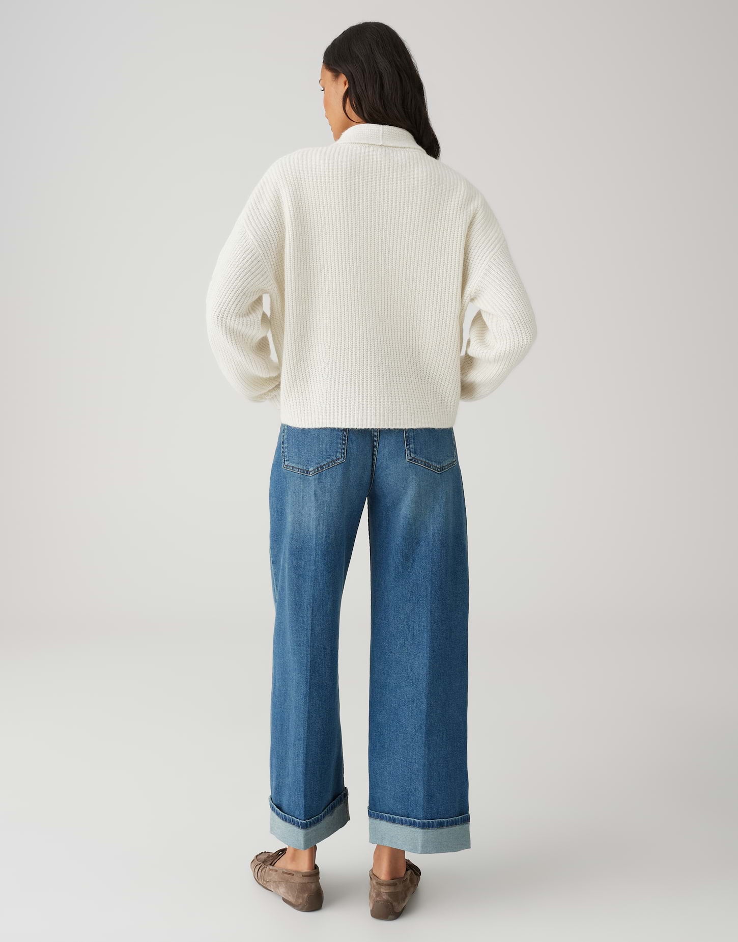 OPUS Boxy Strickcardigan mit Schalkragen Dusena