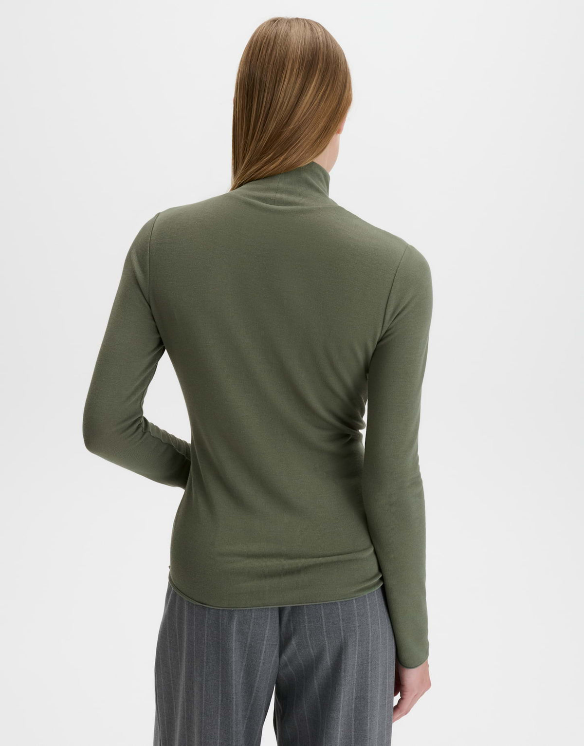 Slim Rollkragenshirt mit feiner Rippstruktur Kirosie soft