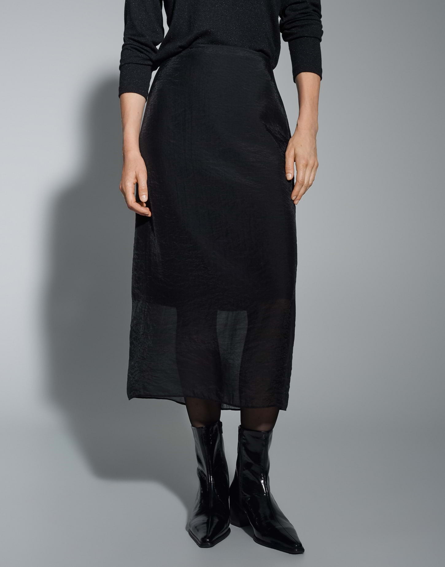 OPUS mehrlagiger Bleistiftrock in Midilänge Renny