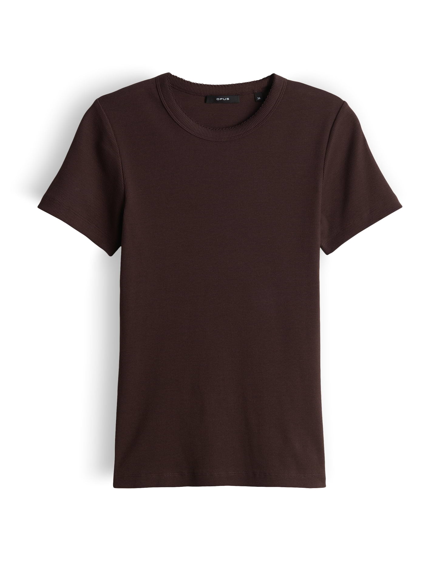 OPUS Basicshirt mit Muschelkante Slim Fit Samuna scallop