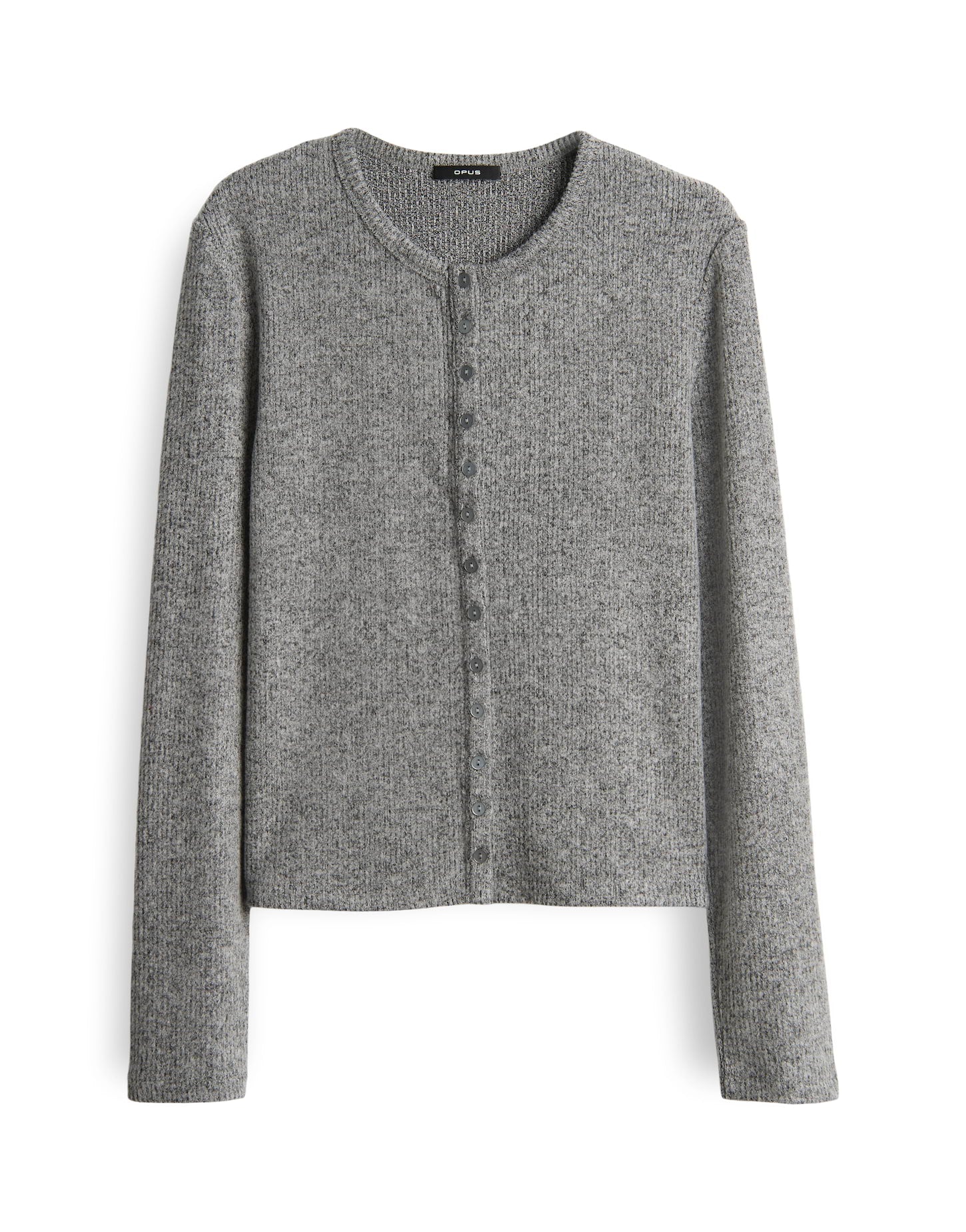 OPUS Slim Button-up Shirt aus Rippjersey Saltus