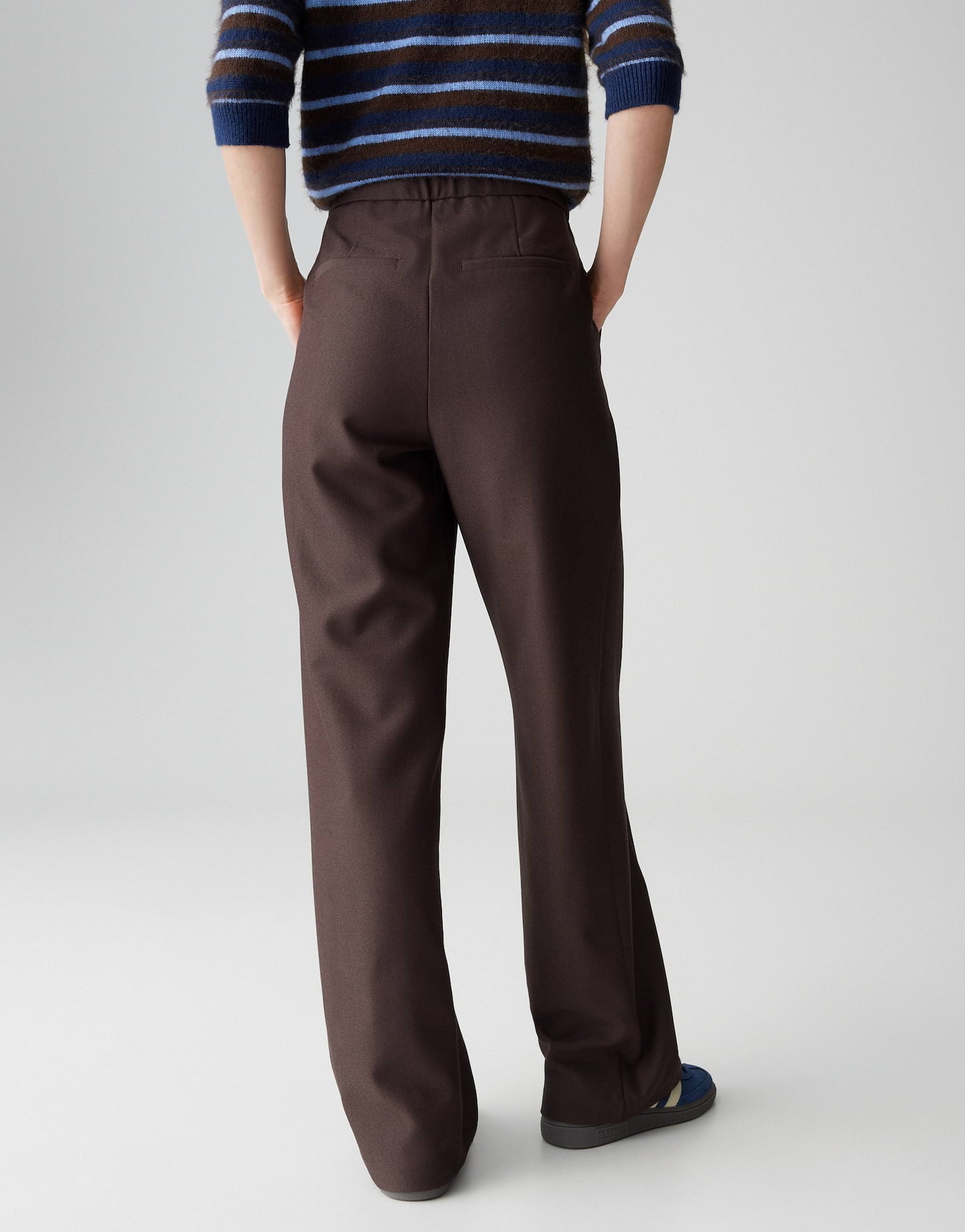 OPUS Wide Leg Pants mit Twillstruktur Melane dynamic
