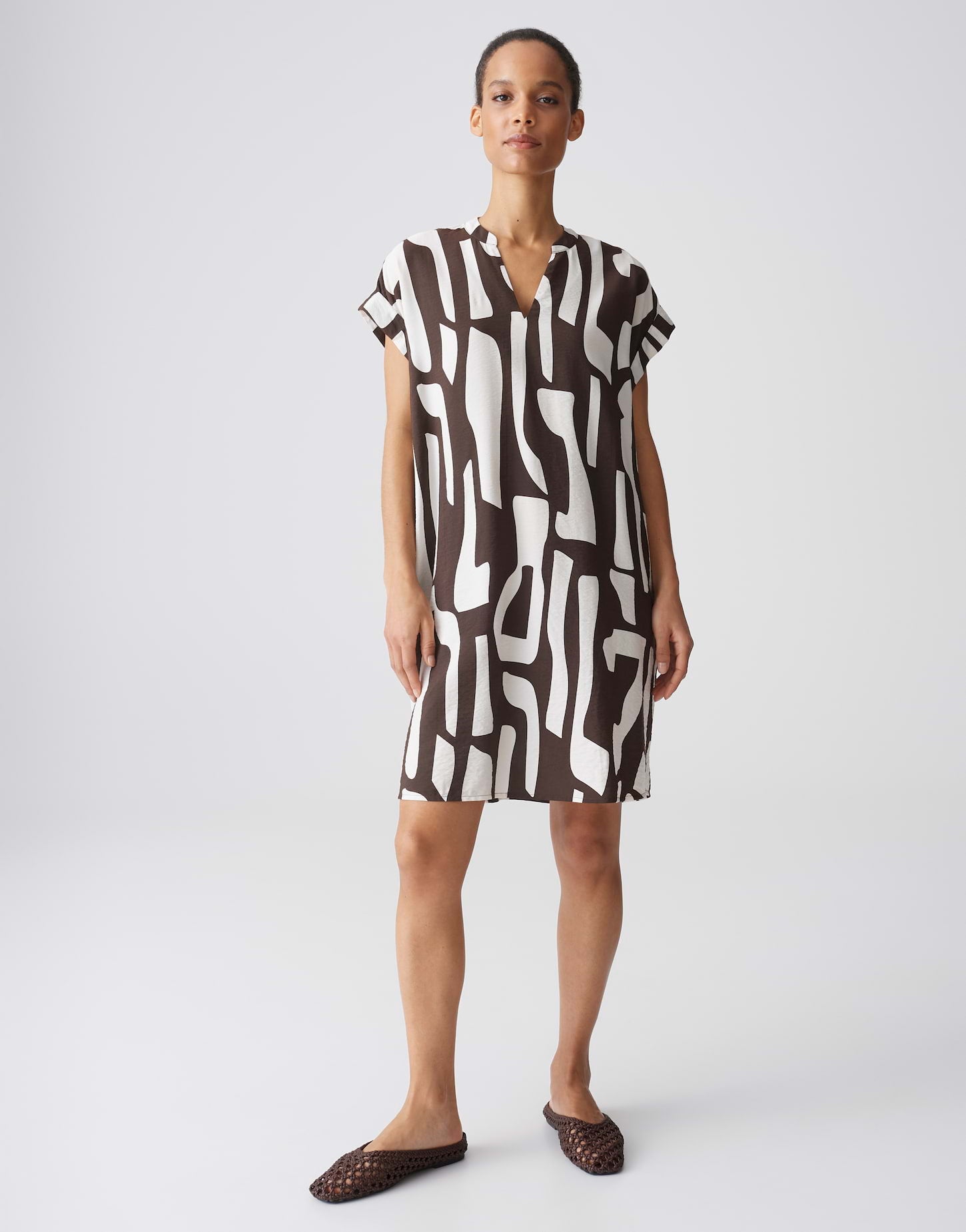 OPUS Bedrucktes Shirtkleid Wulana dune