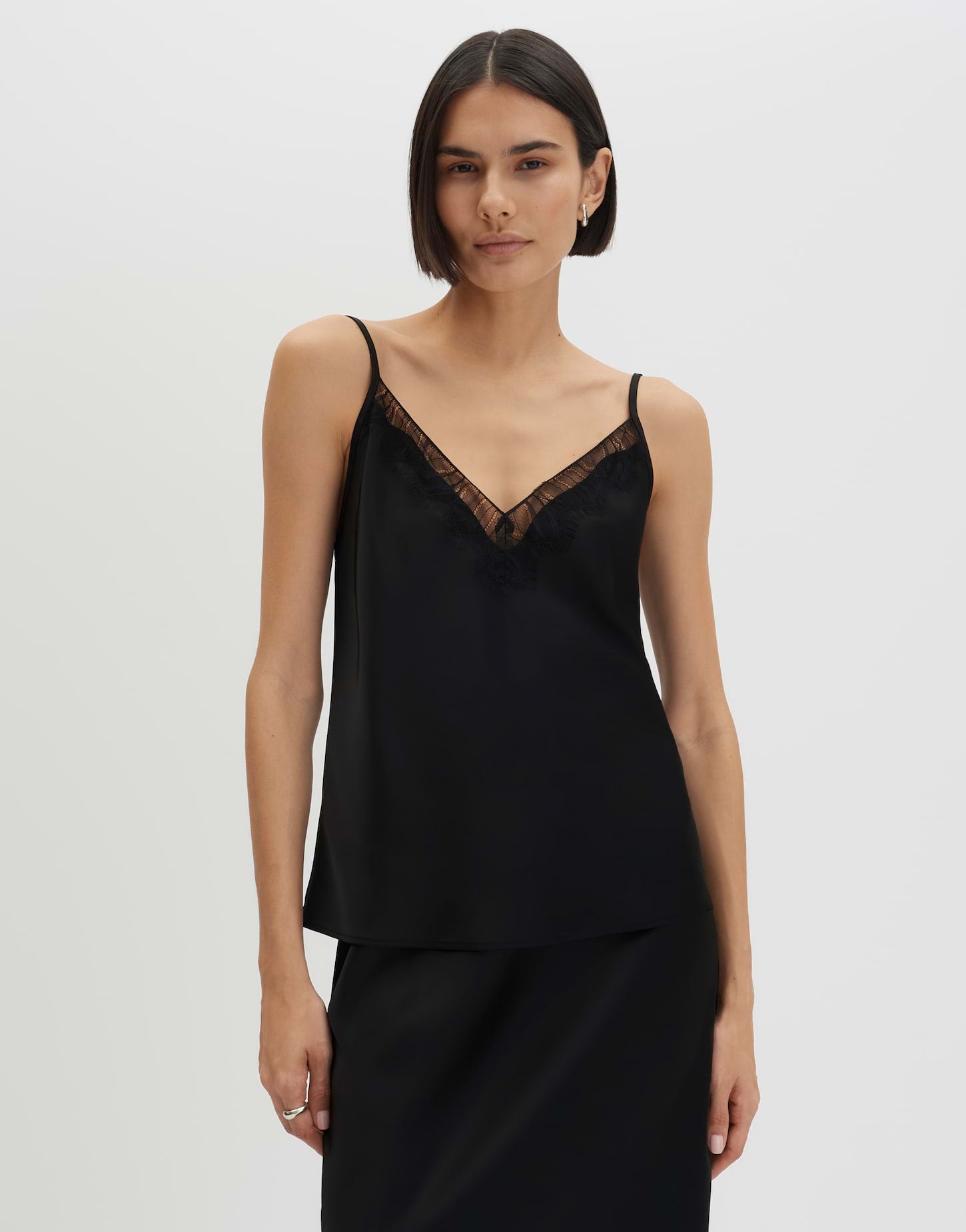 someday zartes Spitzentop aus Satin Regular Fit Zabelle