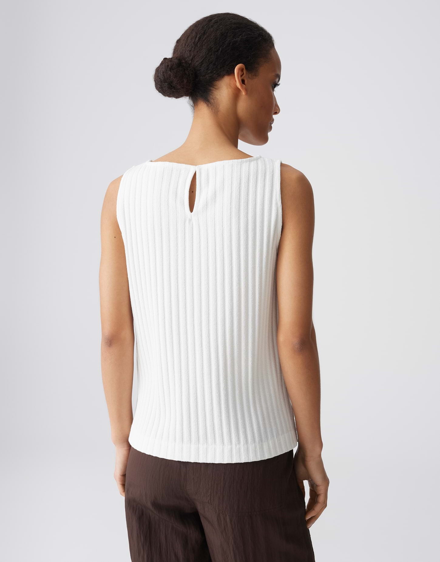 OPUS Jerseytop in Rippstruktur Regular Fit Ipoma slit