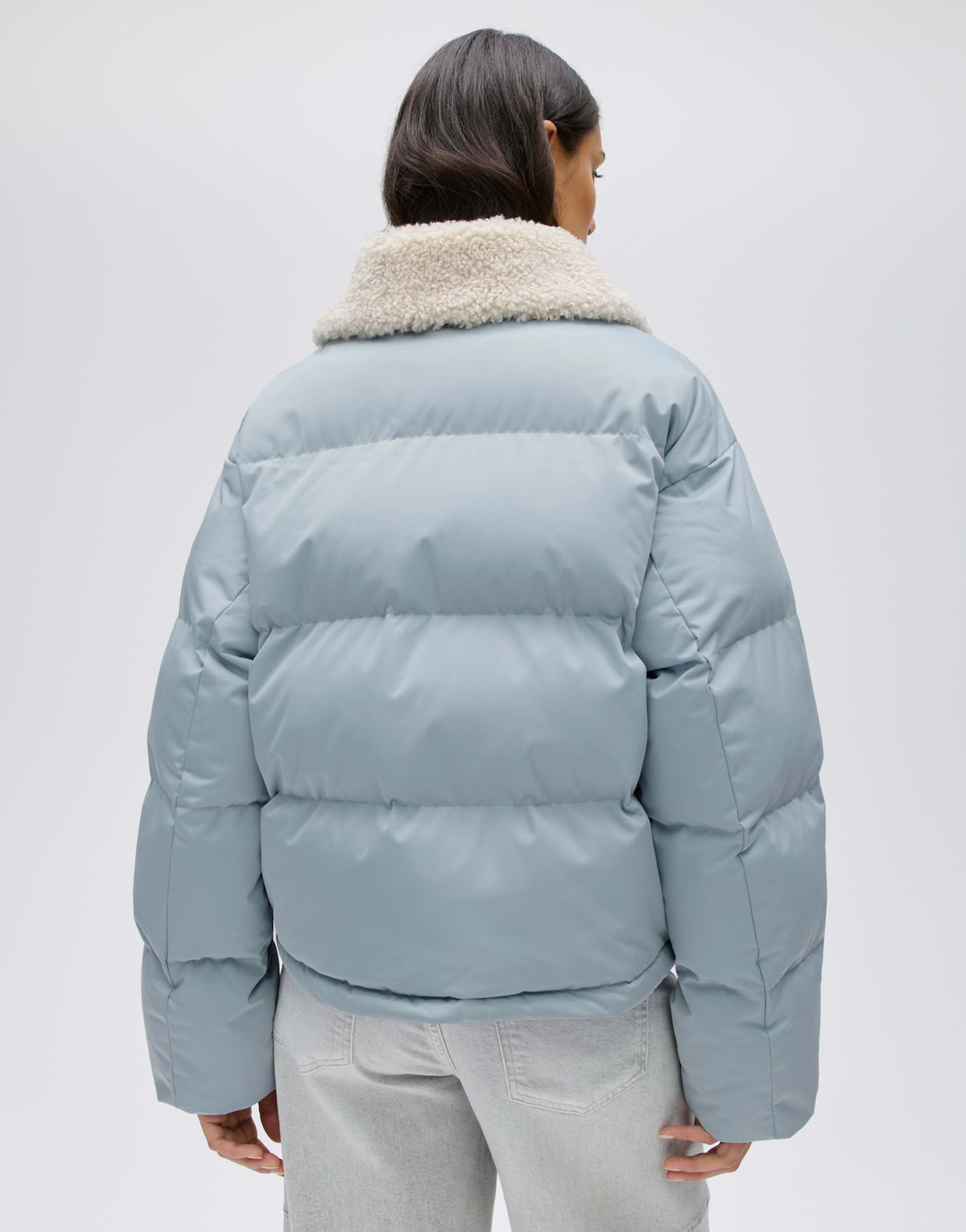Voluminöse Steppjacke mit Fellimitatkragen Loose Fit Hatchy