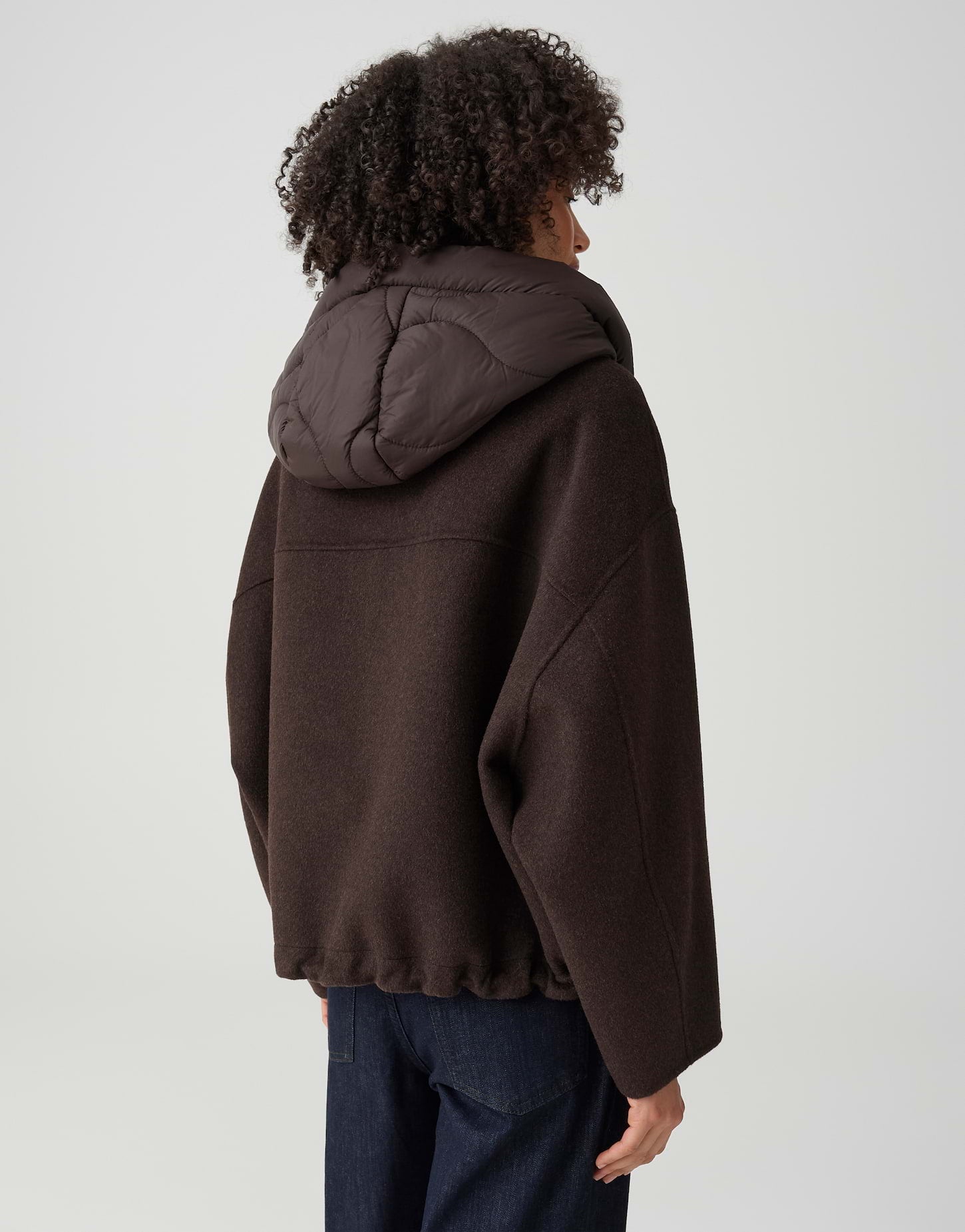 OPUS Double Jacket mit abnehmbarer Kapuze Regular Fit Hikone