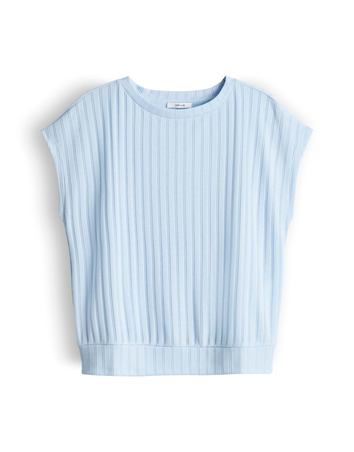 OPUS Jerseyshirt mit semitransparenter Rippenstruktur Regular Fit Sapino