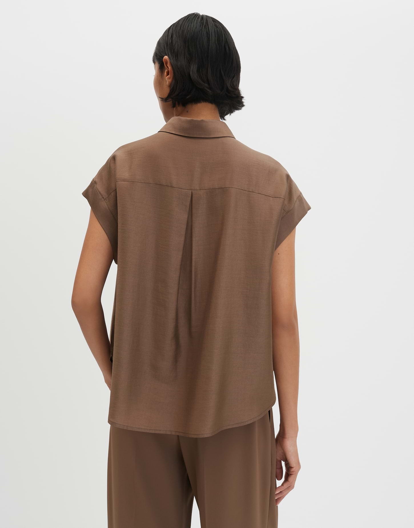 someday Satinbluse mit Polokragen Regular Fit Zamin