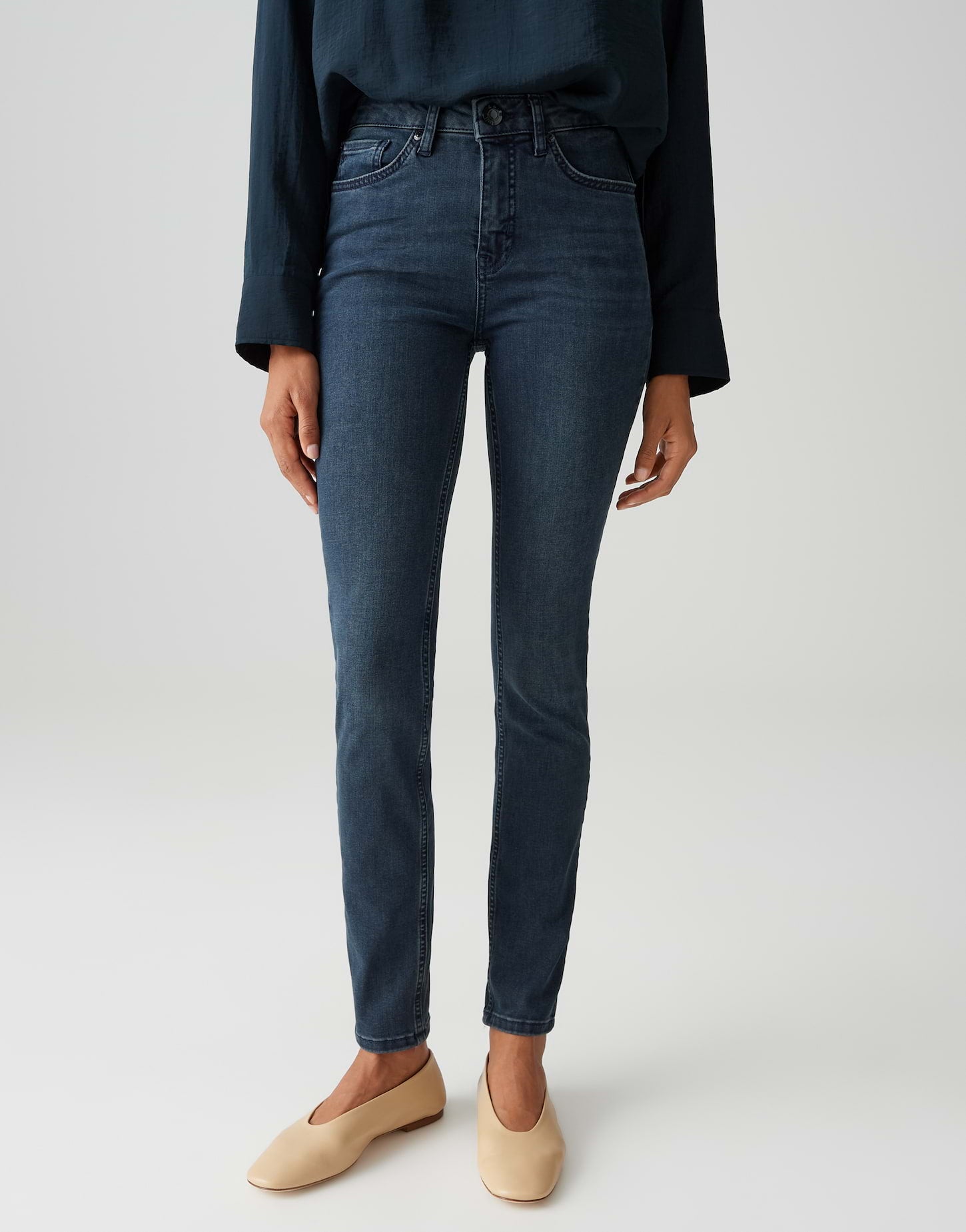 OPUS Skinny Jeans Elma blue black