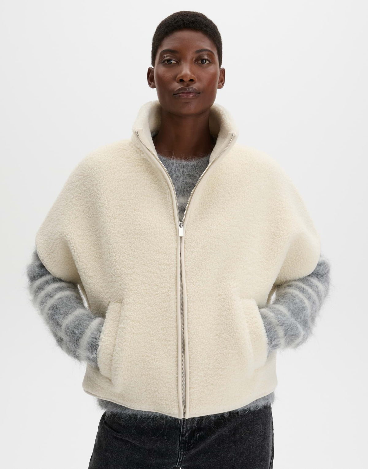 Cape aus weichem Teddyfell Loose Fit Ukara