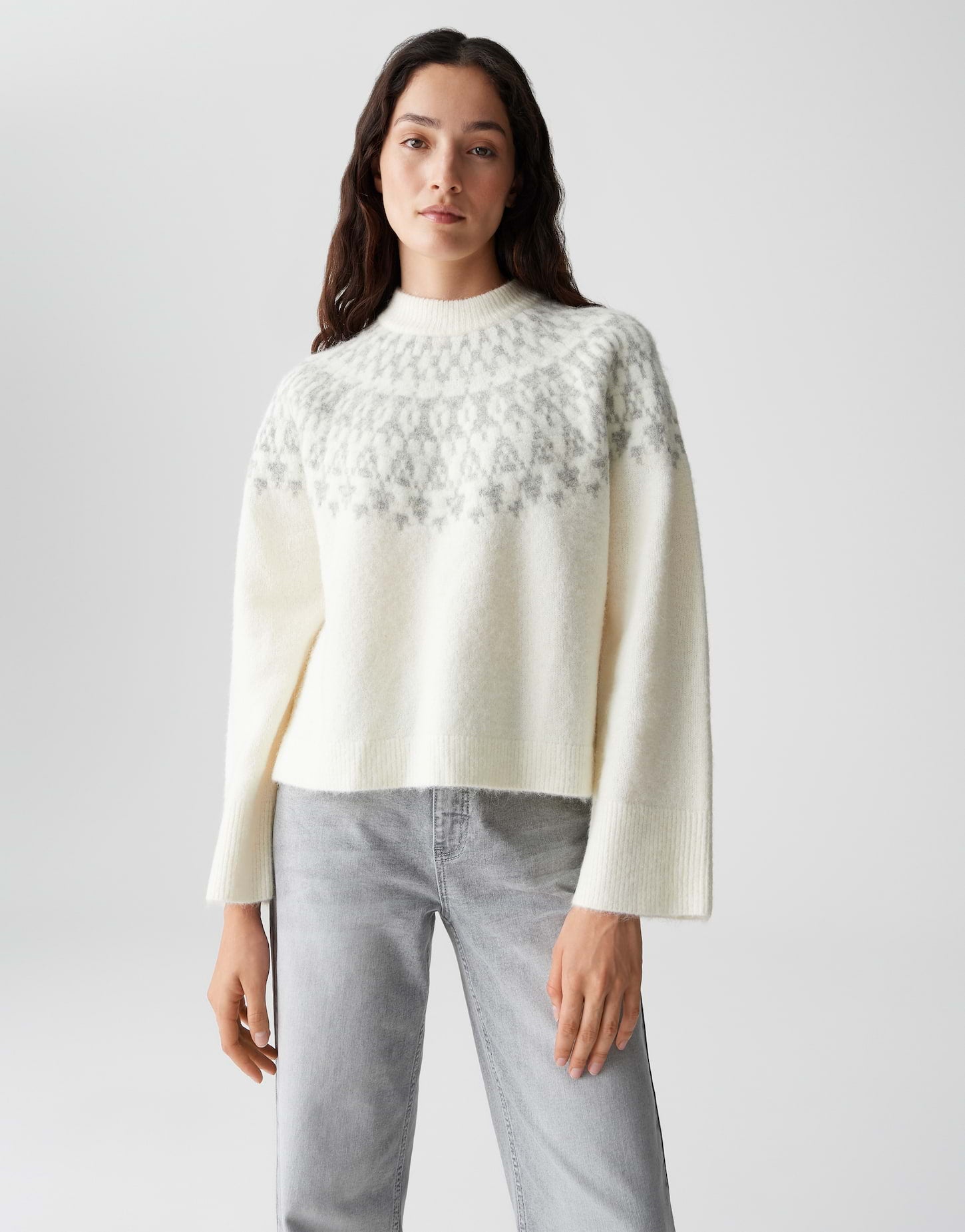 OPUS Regular Strickpullover mit Fair-Isle-Muster Porway