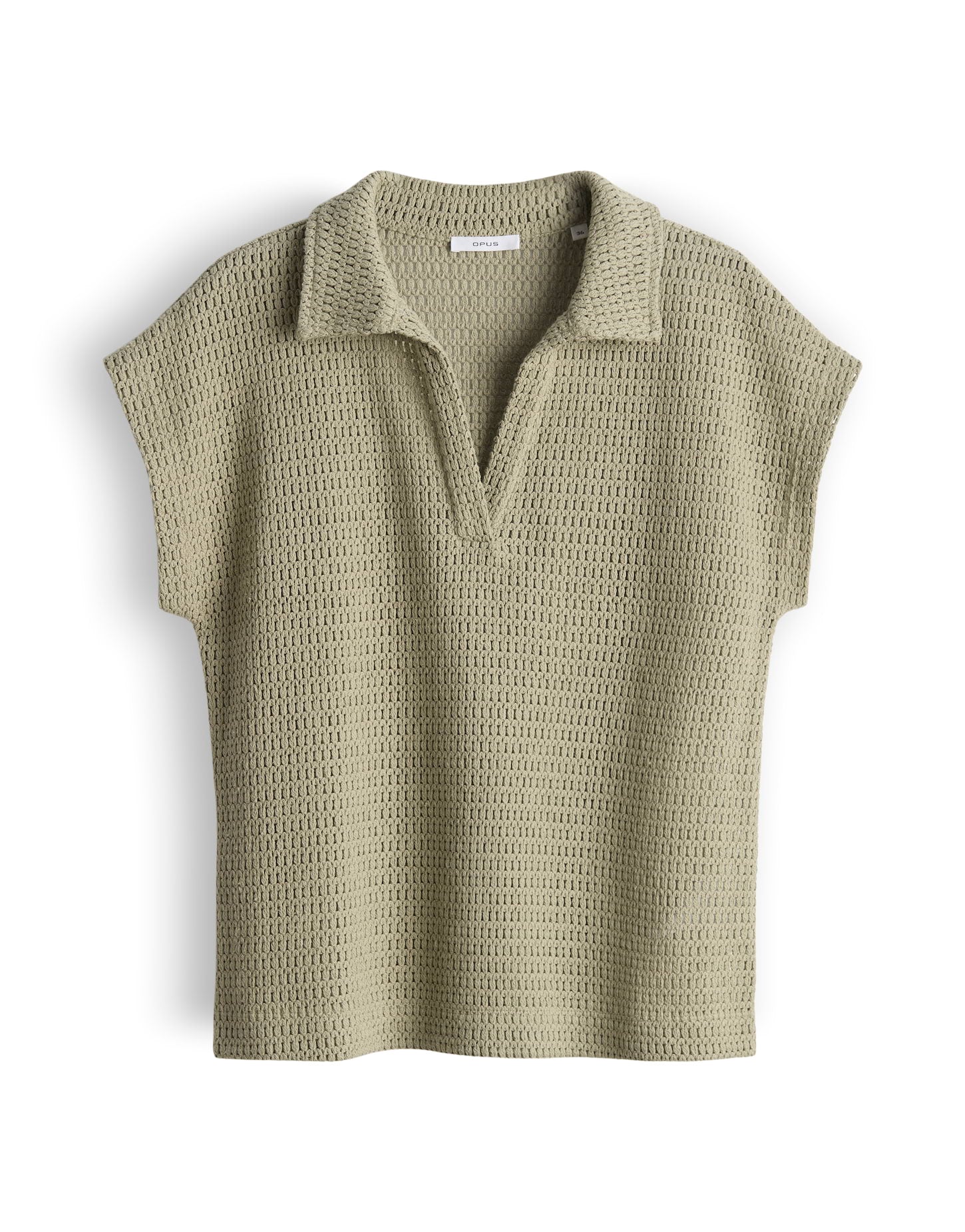 OPUS Poloshirt in Crochet Optik Regular Fit Somona