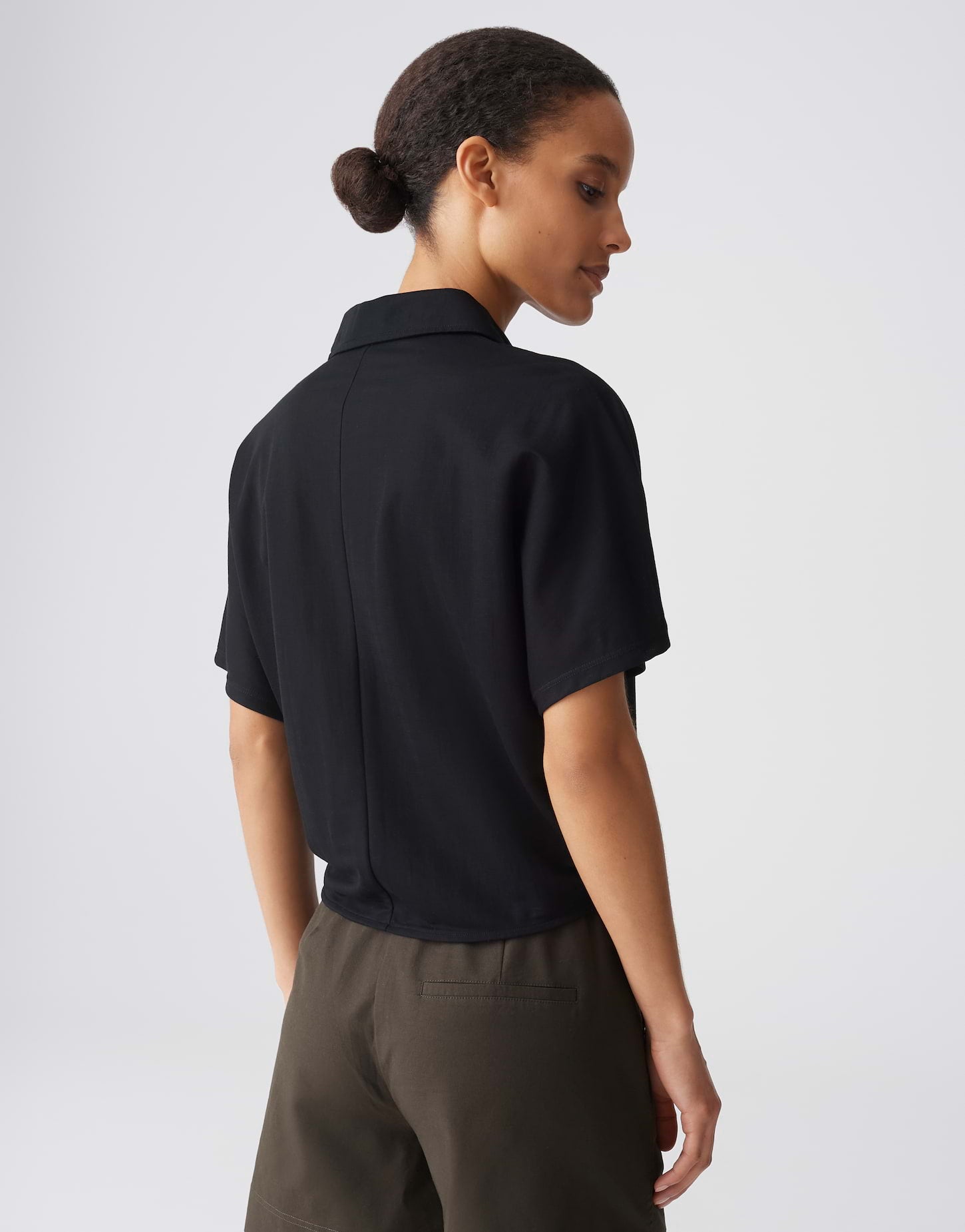 OPUS Jerseytop mit Knoten Detail Loose Fit Suruli
