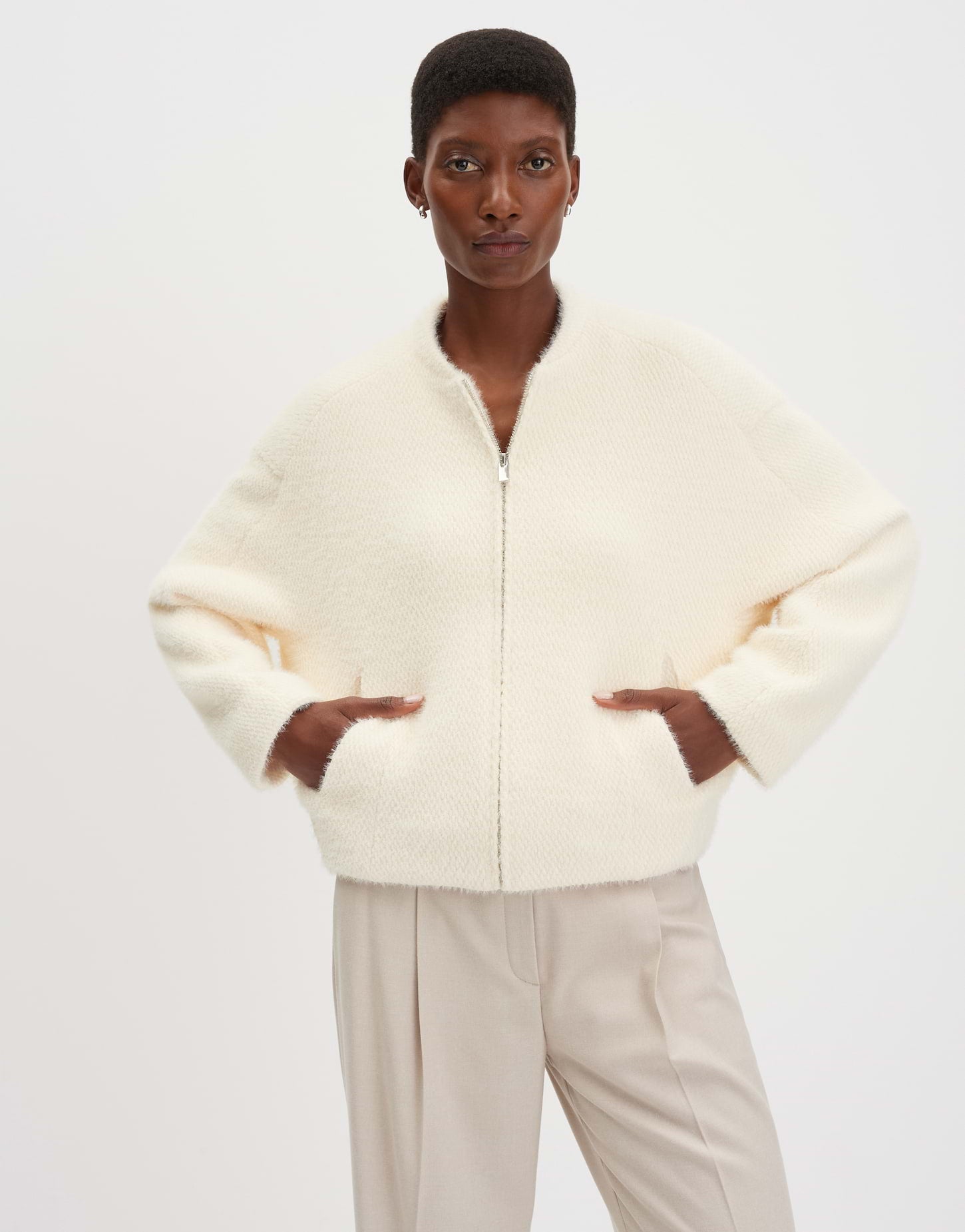 Someday Regular Blouson mit haariger Struktur Nariska