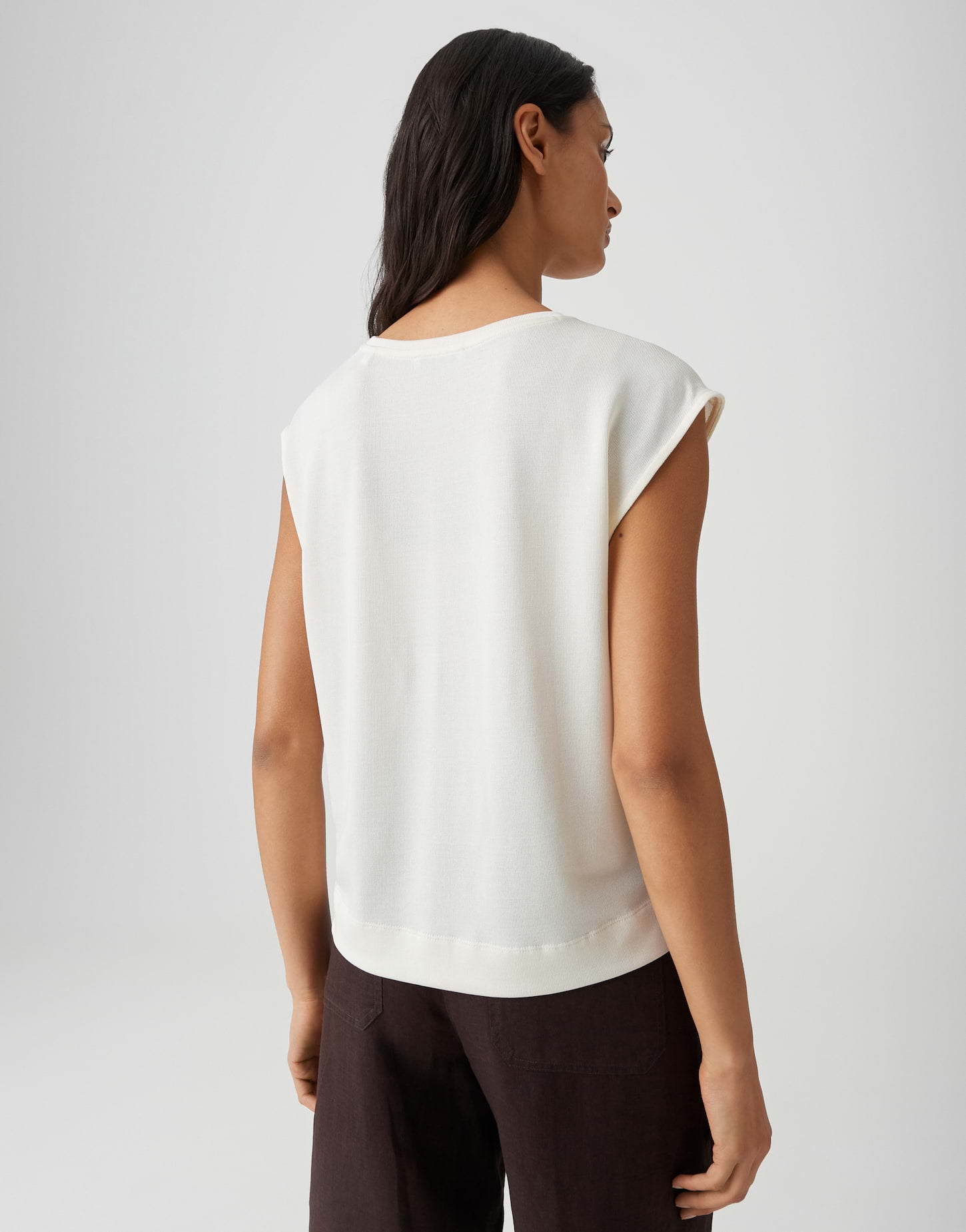 OPUS Regular Jerseyshirt mit Rippstruktur Slummi