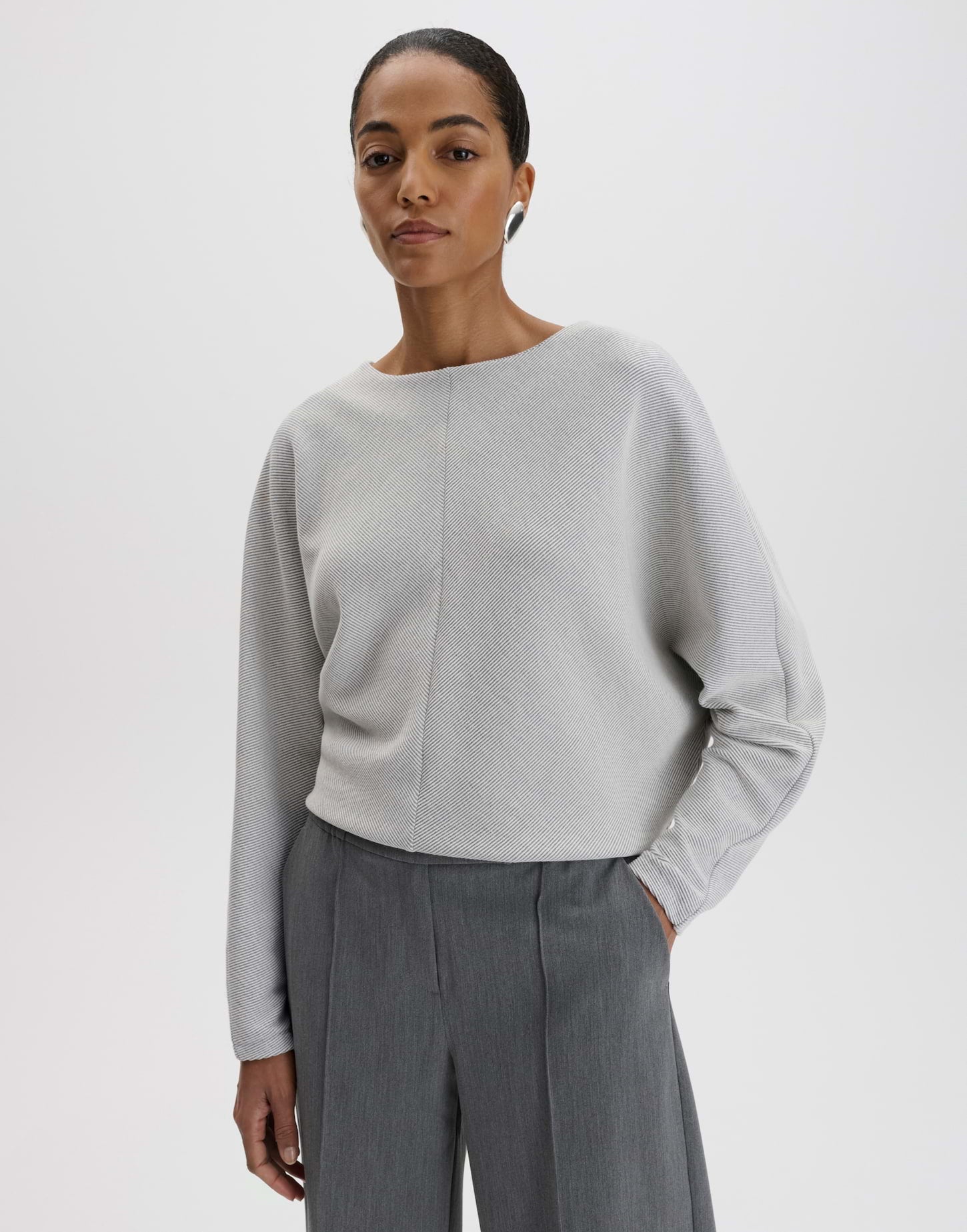Fein Geripptes Jerseyshirt Regular Fit Kerika