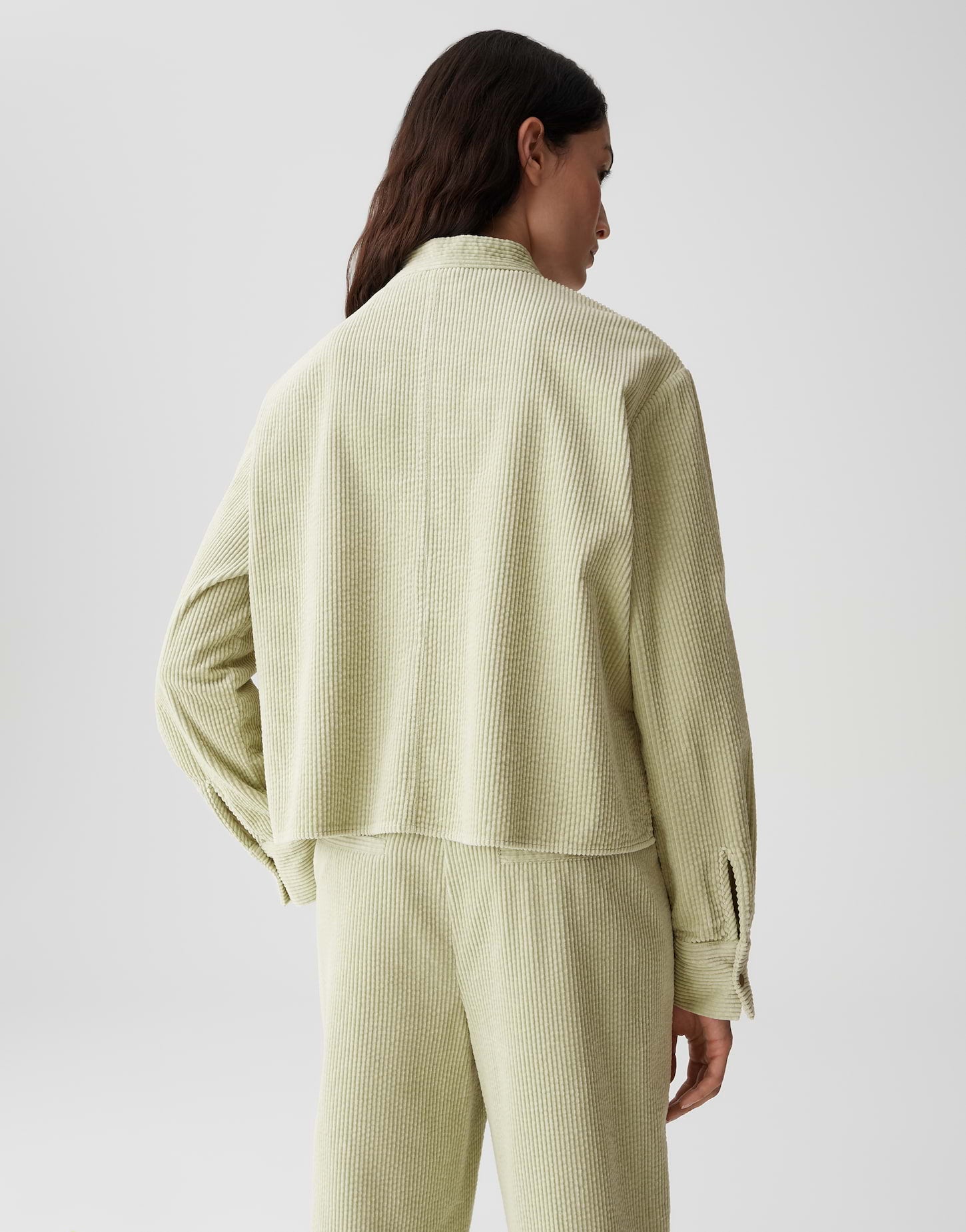 OPUS Boxy Cordbluse aus Baumwolle Falve